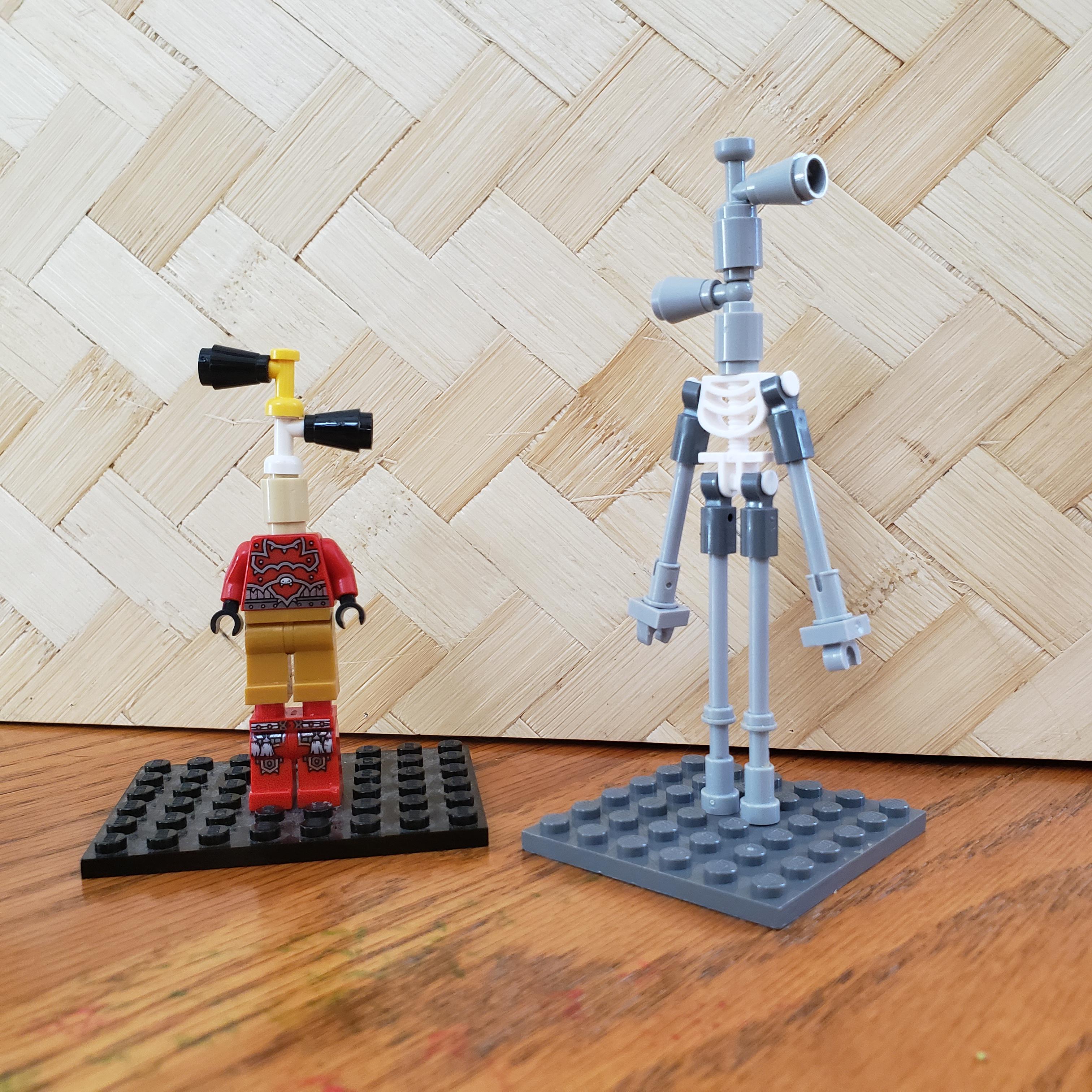 My son requested I put our individual takes of "siren head" up on "lego