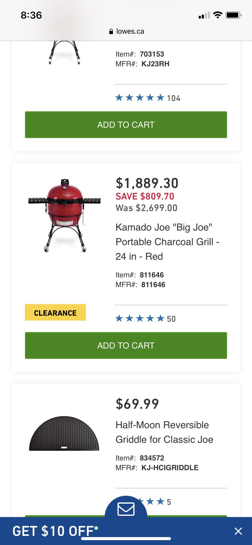 Big Joe clearance!! Attention all Canadians! I got mine. r/KamadoJoe
