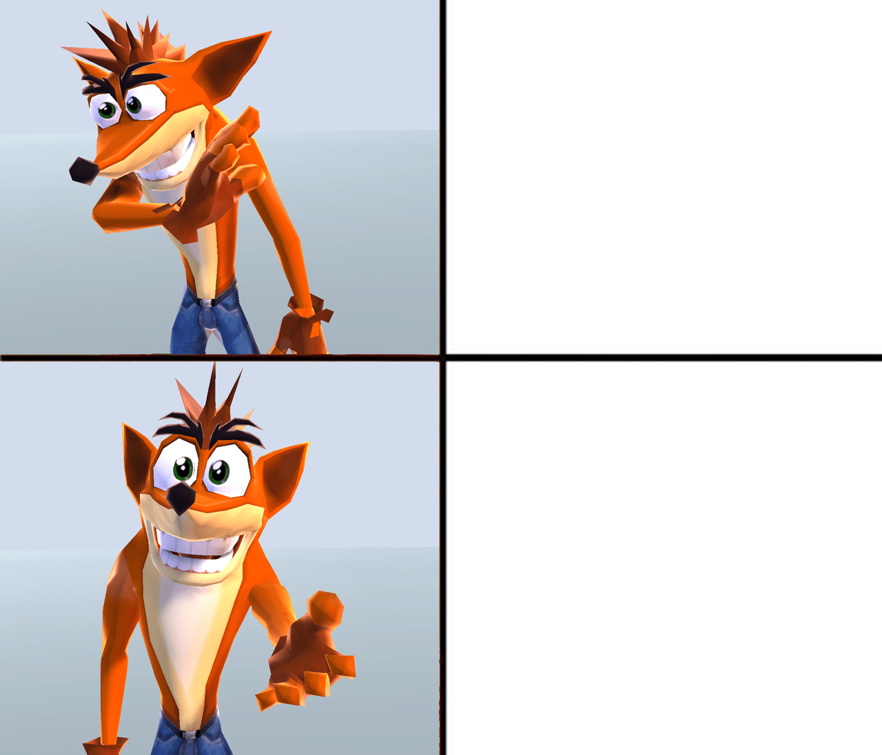 Crash Bandicoot Meme Let's Laugh and Happy