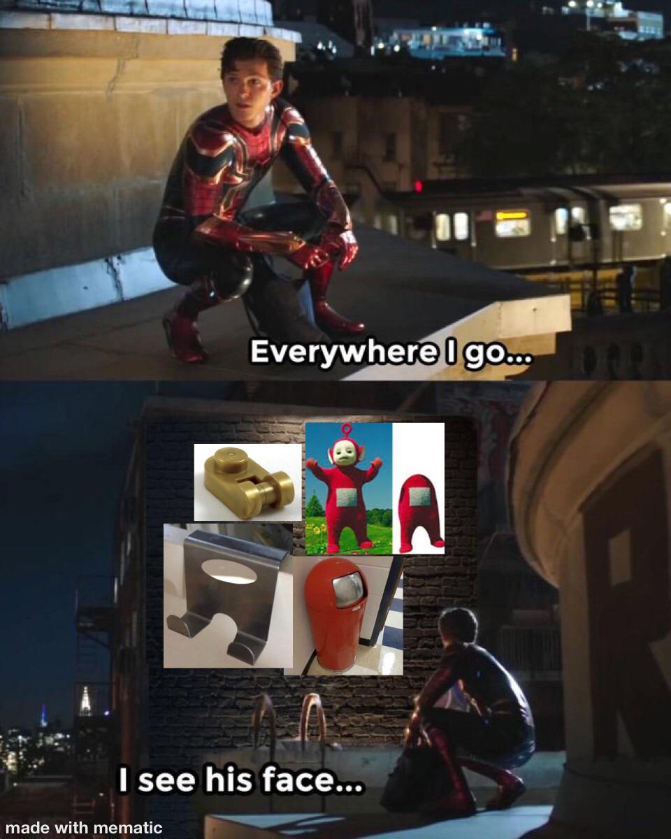 Everywhere I go I see his face... r/AmongUs