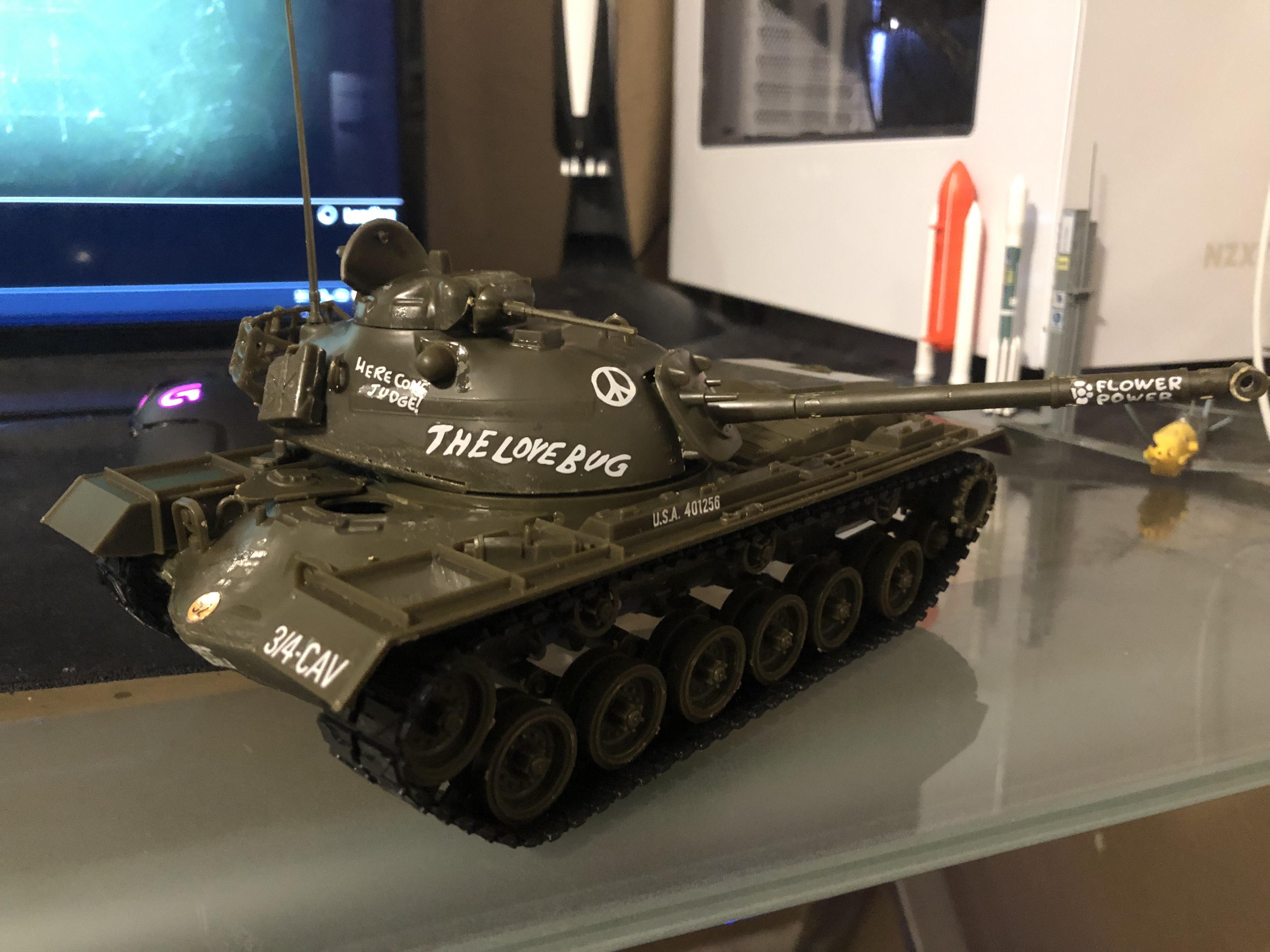 My first finished tank model, the M48 r/modelmakers