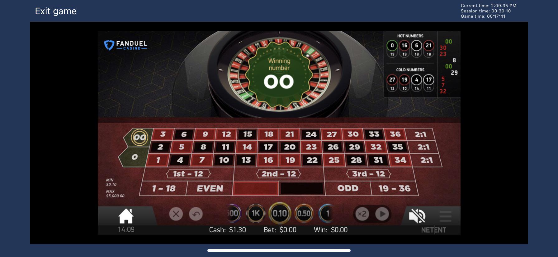 fuck FanDuel casino there is no way I get double 0 ,3 times out of 6