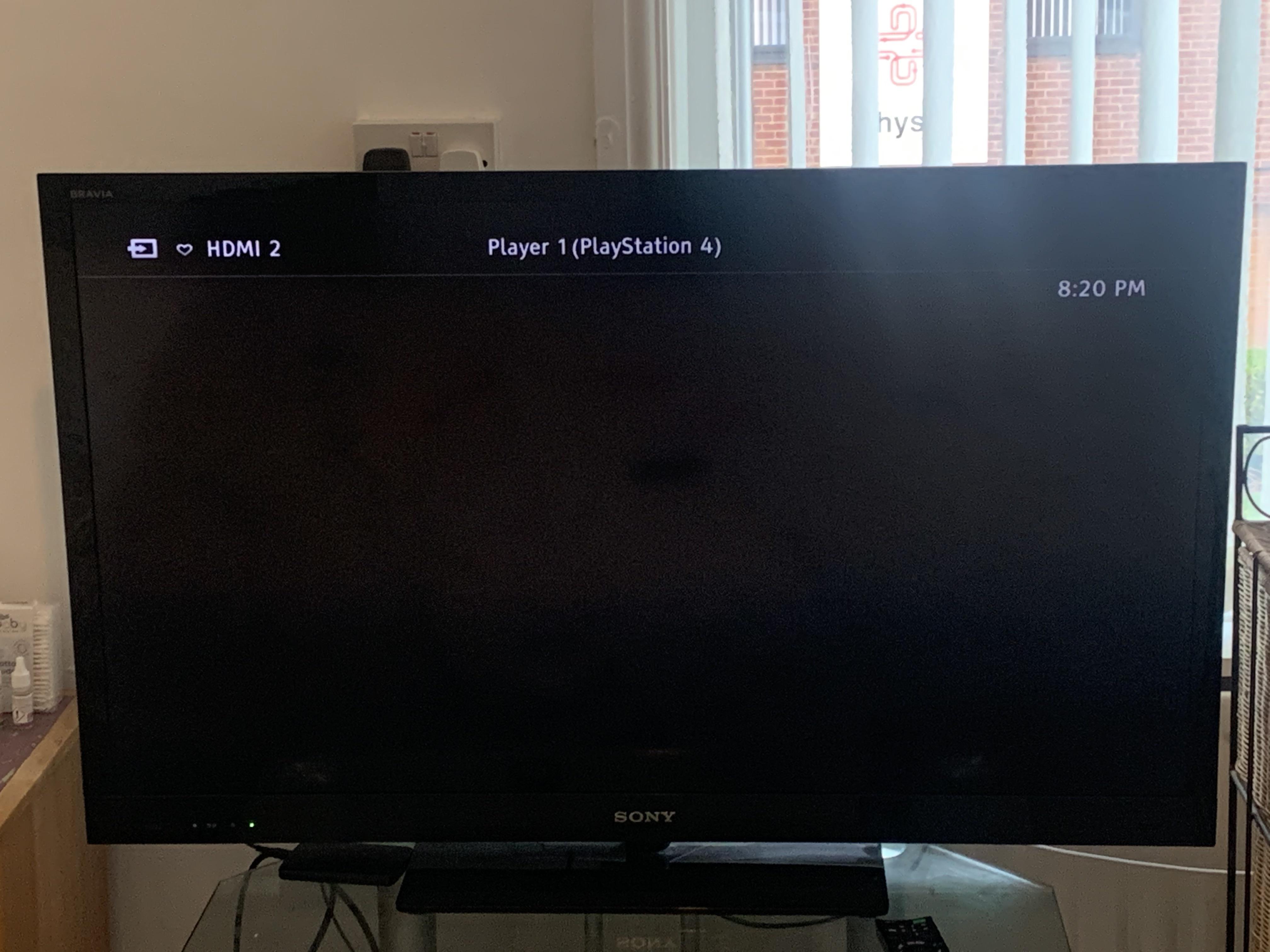 Black screen help?!! This is all I get when I connect my PS4 to my Sony