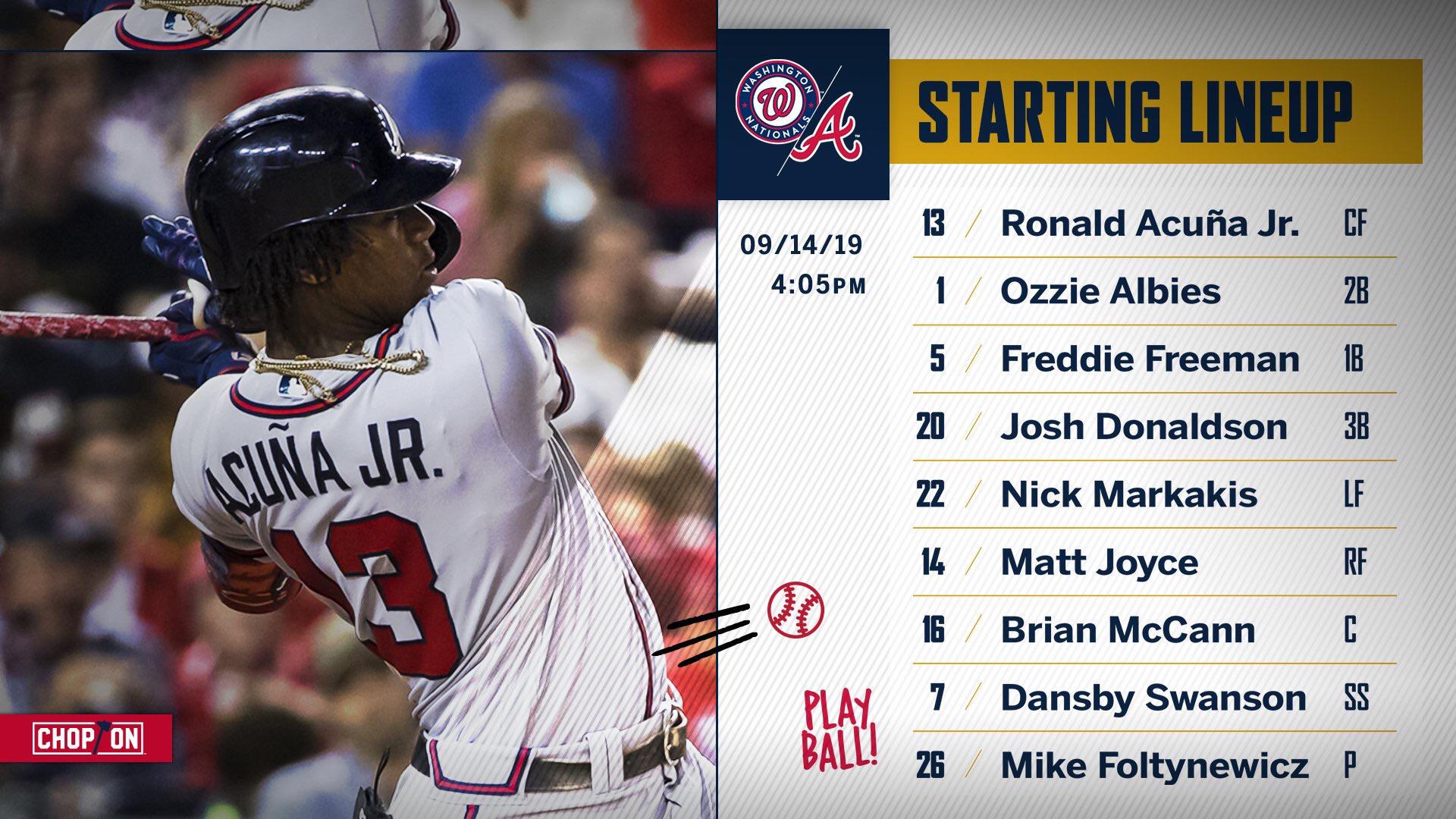 Freeman back in the lineup vs the Nats r/Braves