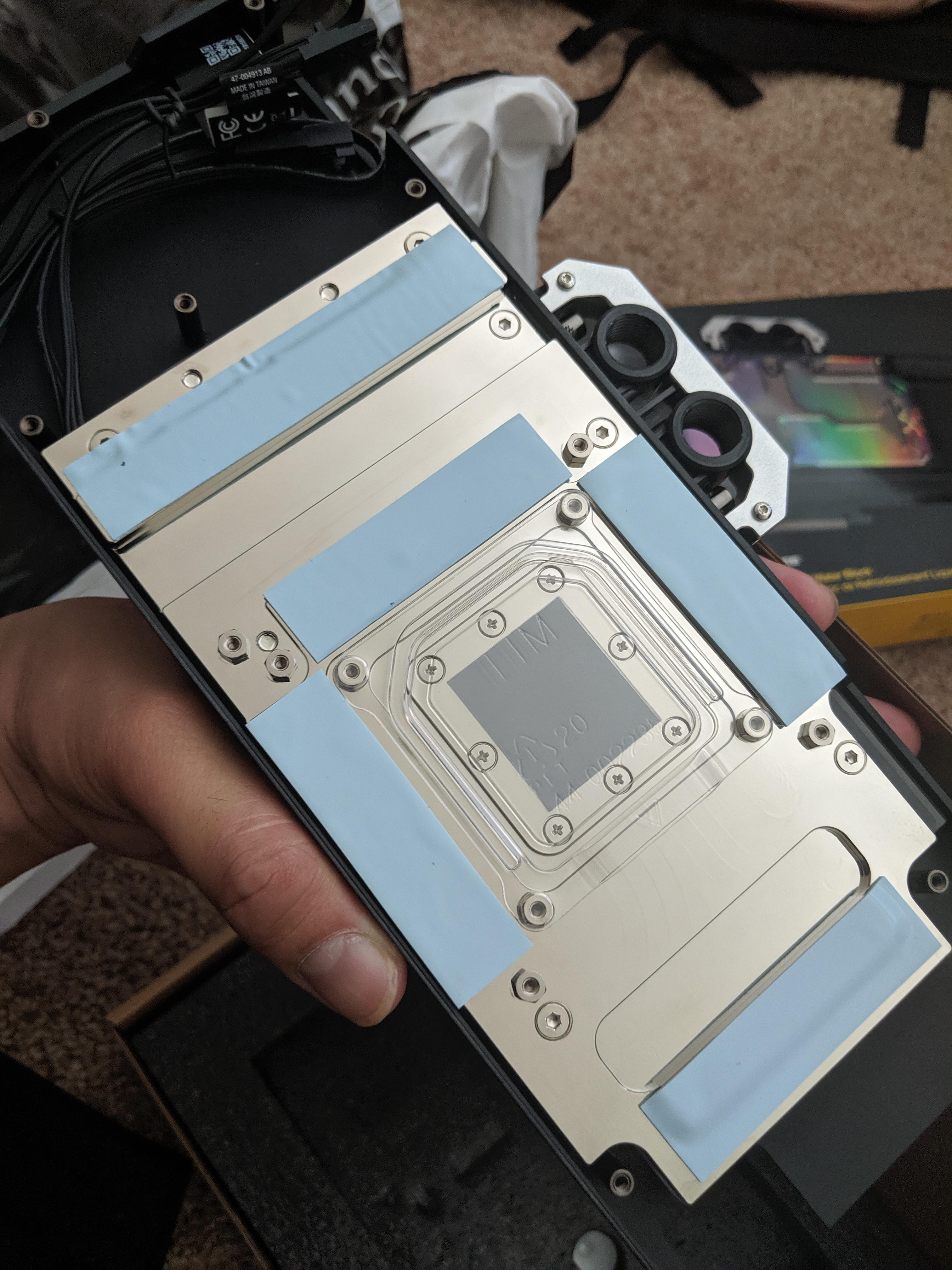 Do all video card water blocks already have thermal paste