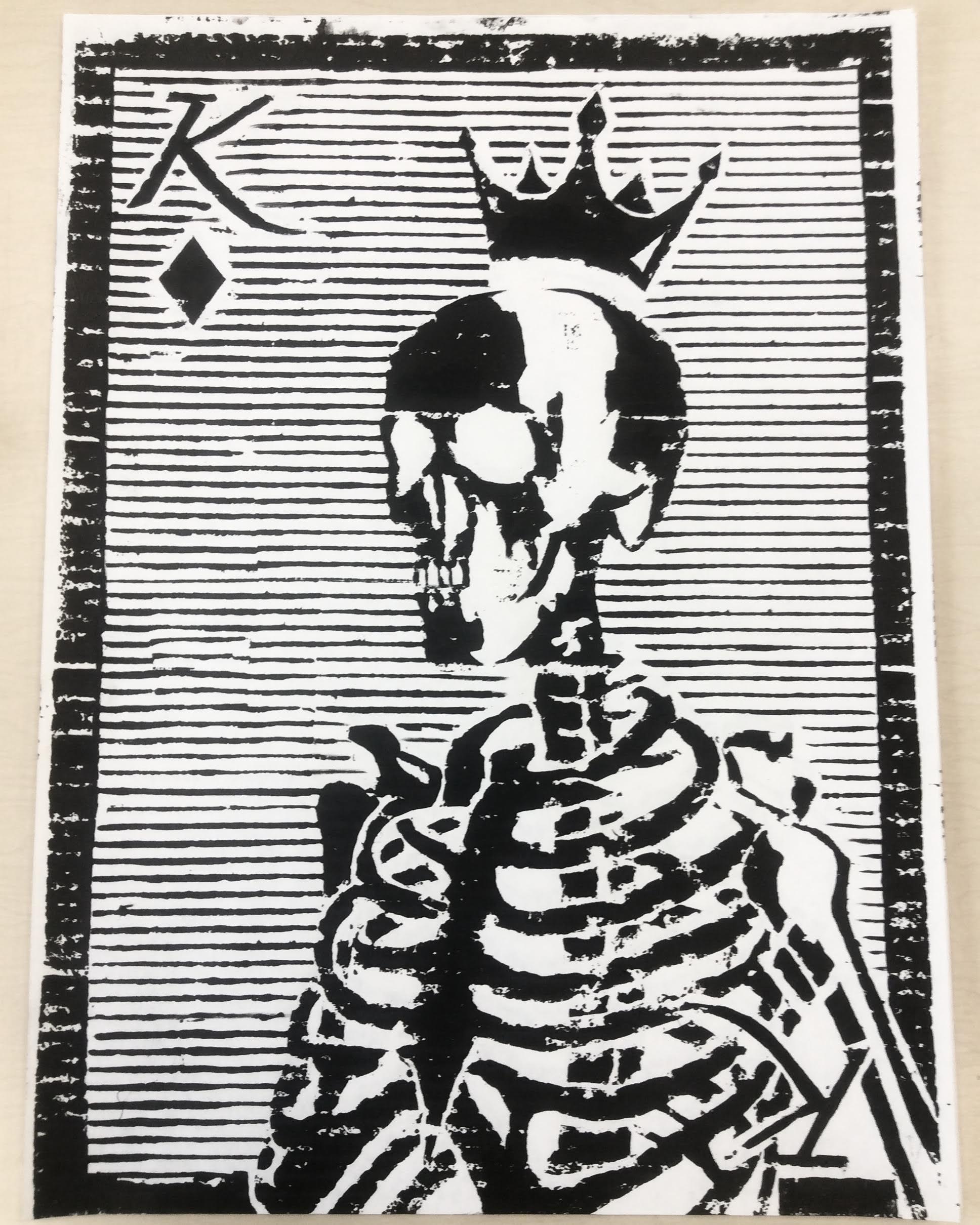 Cardboard Print, 17x23 r/printmaking