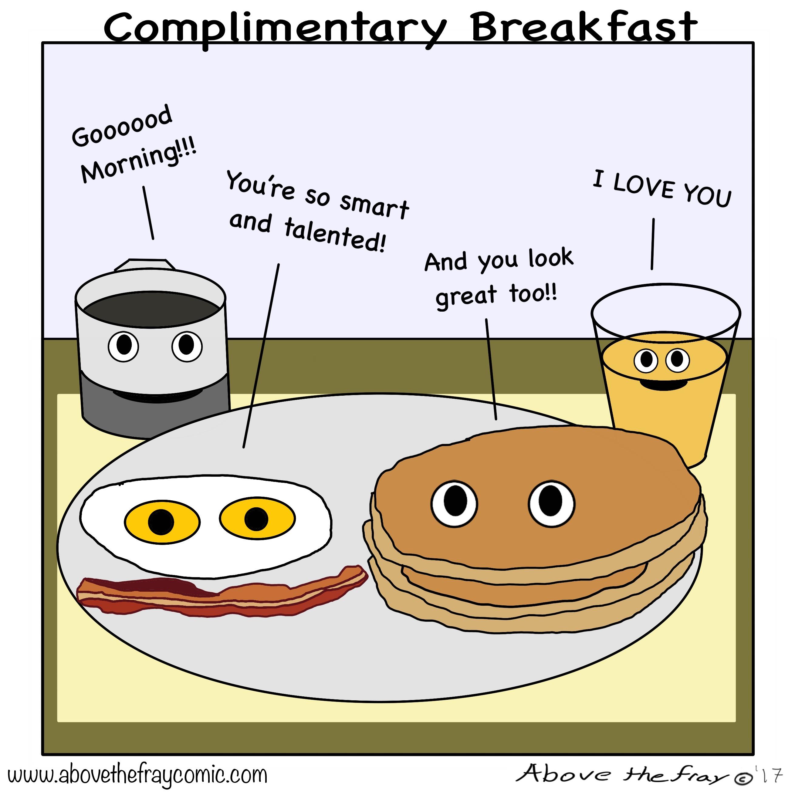 Complimentary Breakfast [OC] r/wholesomememes