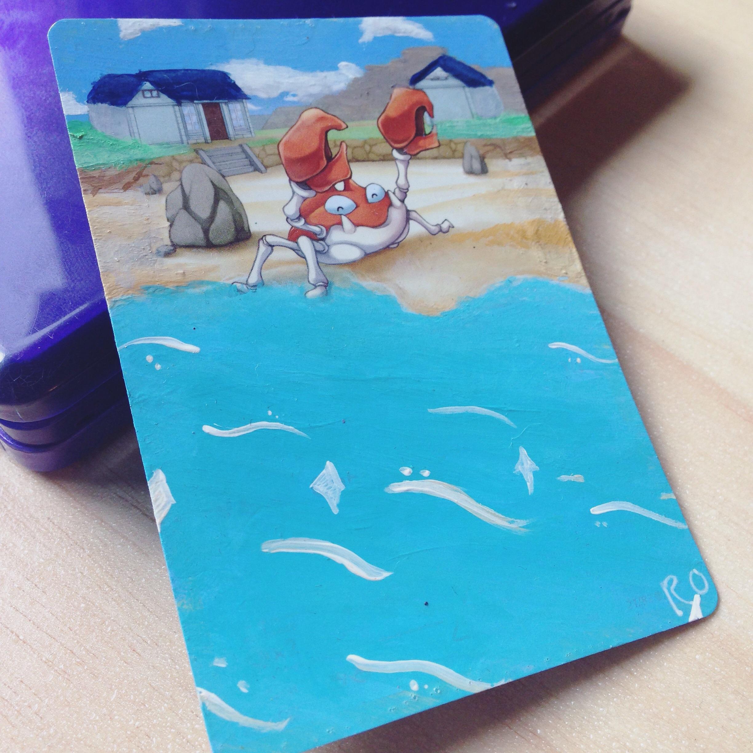 Painted Krabby Card! pokemon