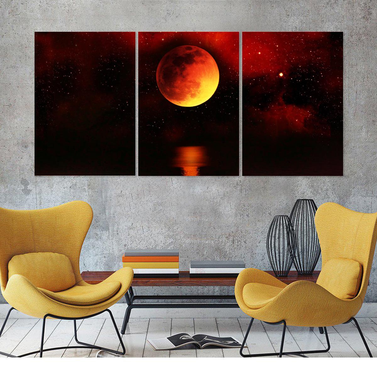 Beautiful Blood Moon Canvas Art r/malelivingspace