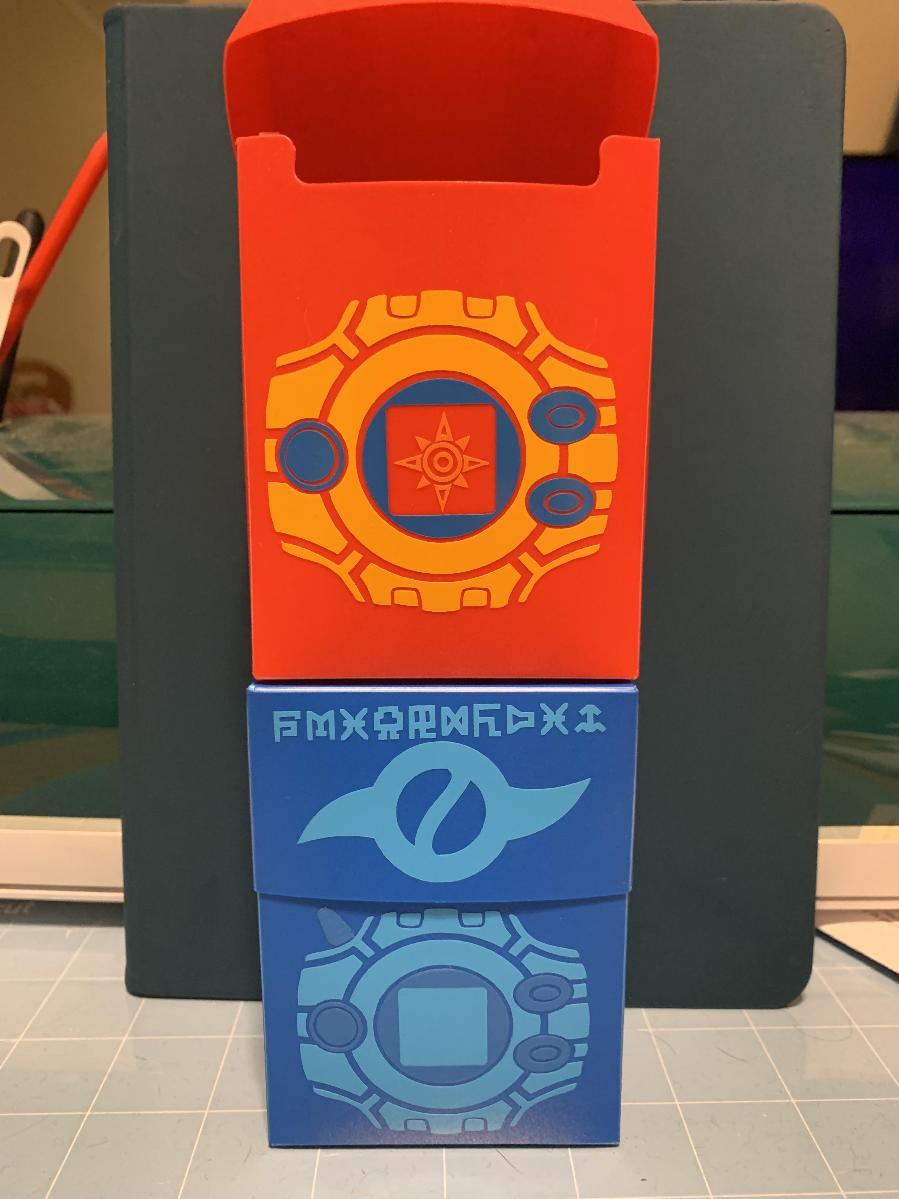 Working on some cheap deck boxes r/DigimonCardGame2020