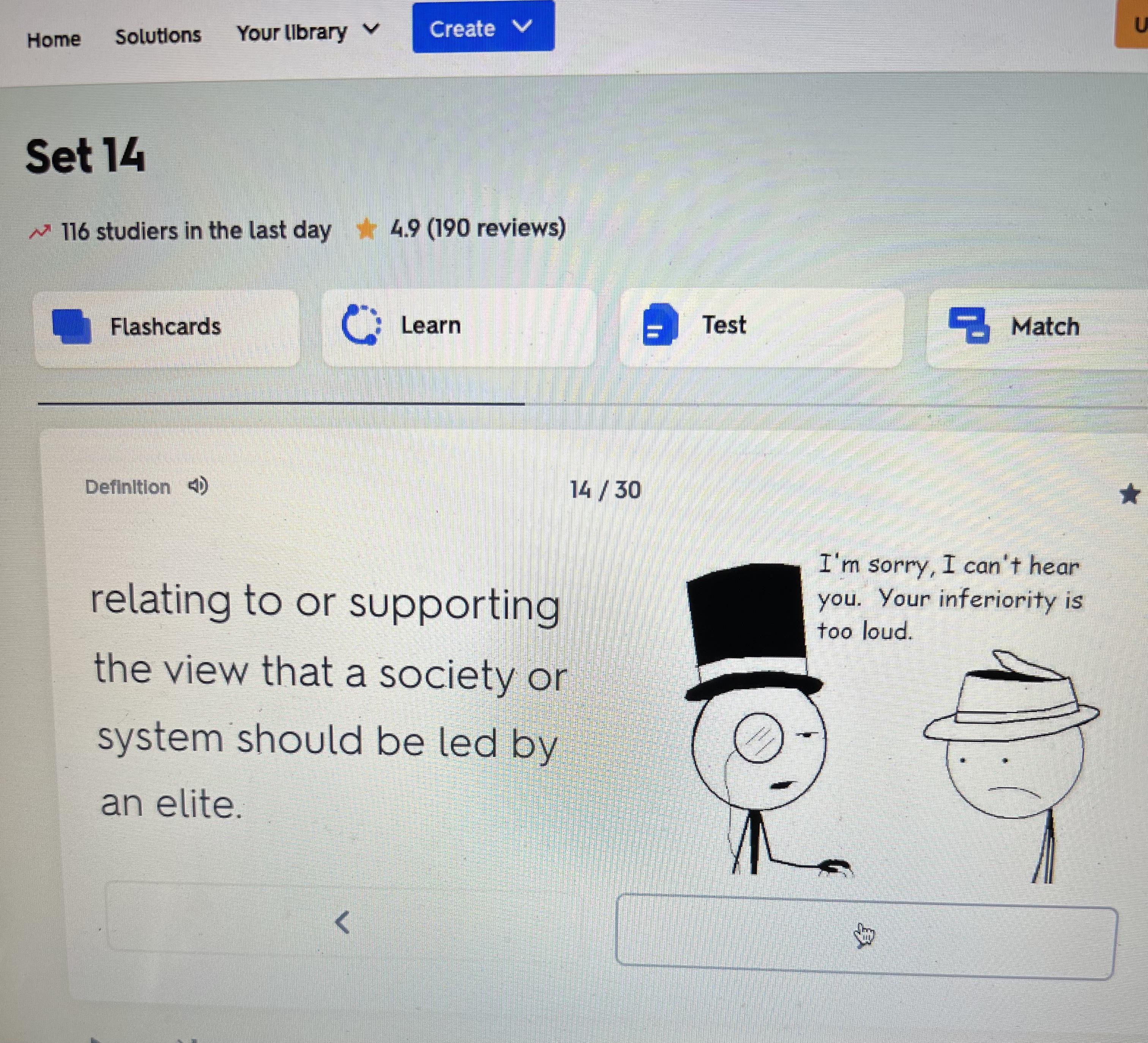These Quizlet Vocab flashcards are amazing… Specifically the images are