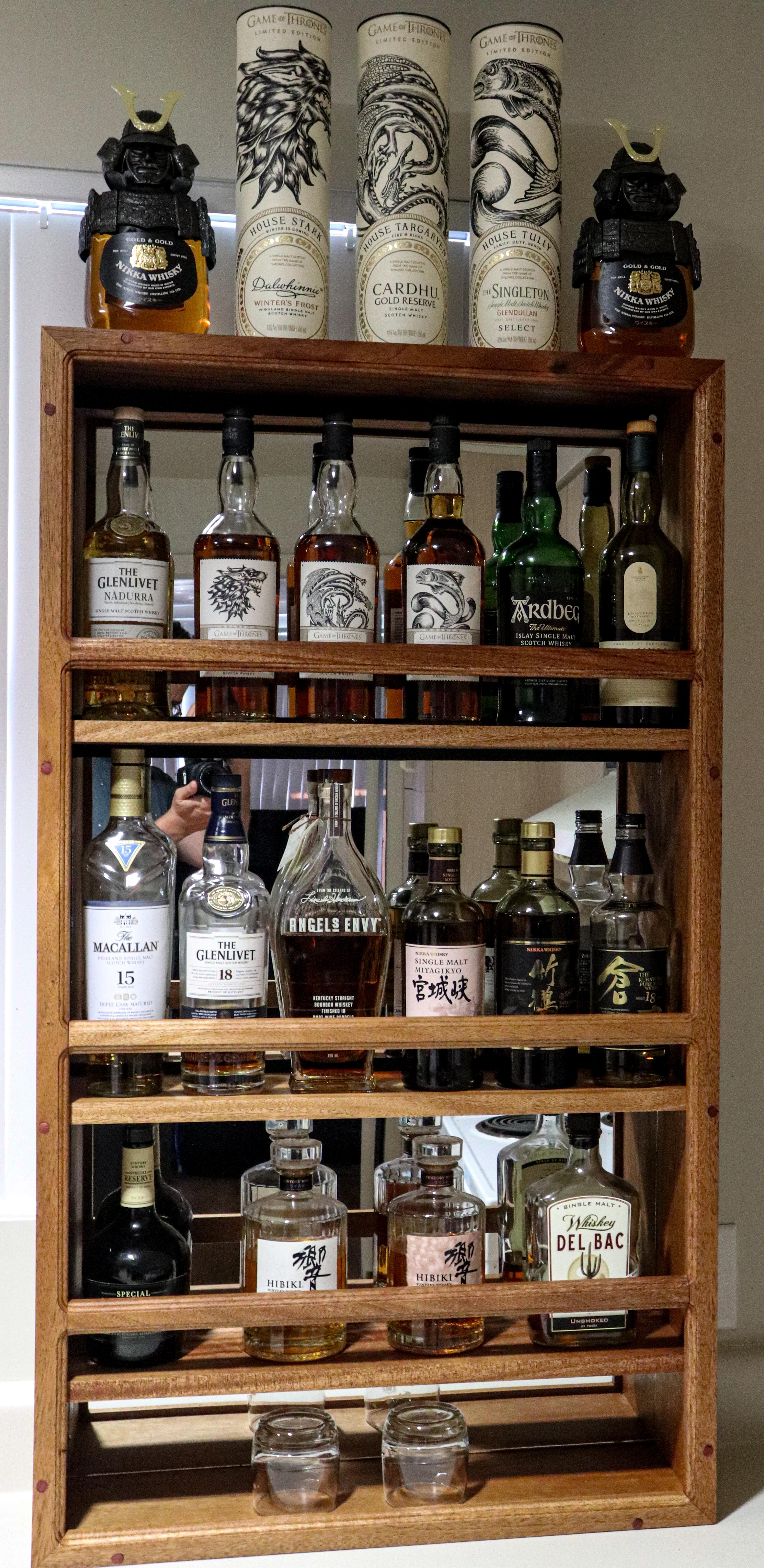 Friend built me a mahogany whiskey r/whiskey