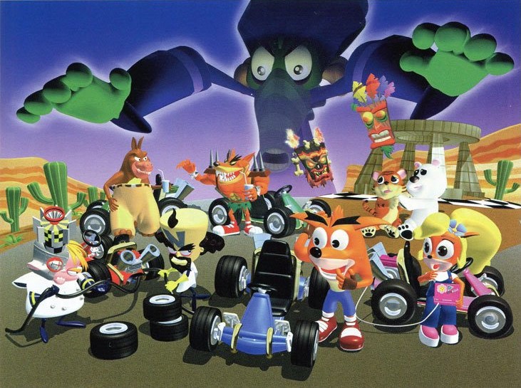 Crash Team Racing Japanese promo art (1999) r/vintagecgi