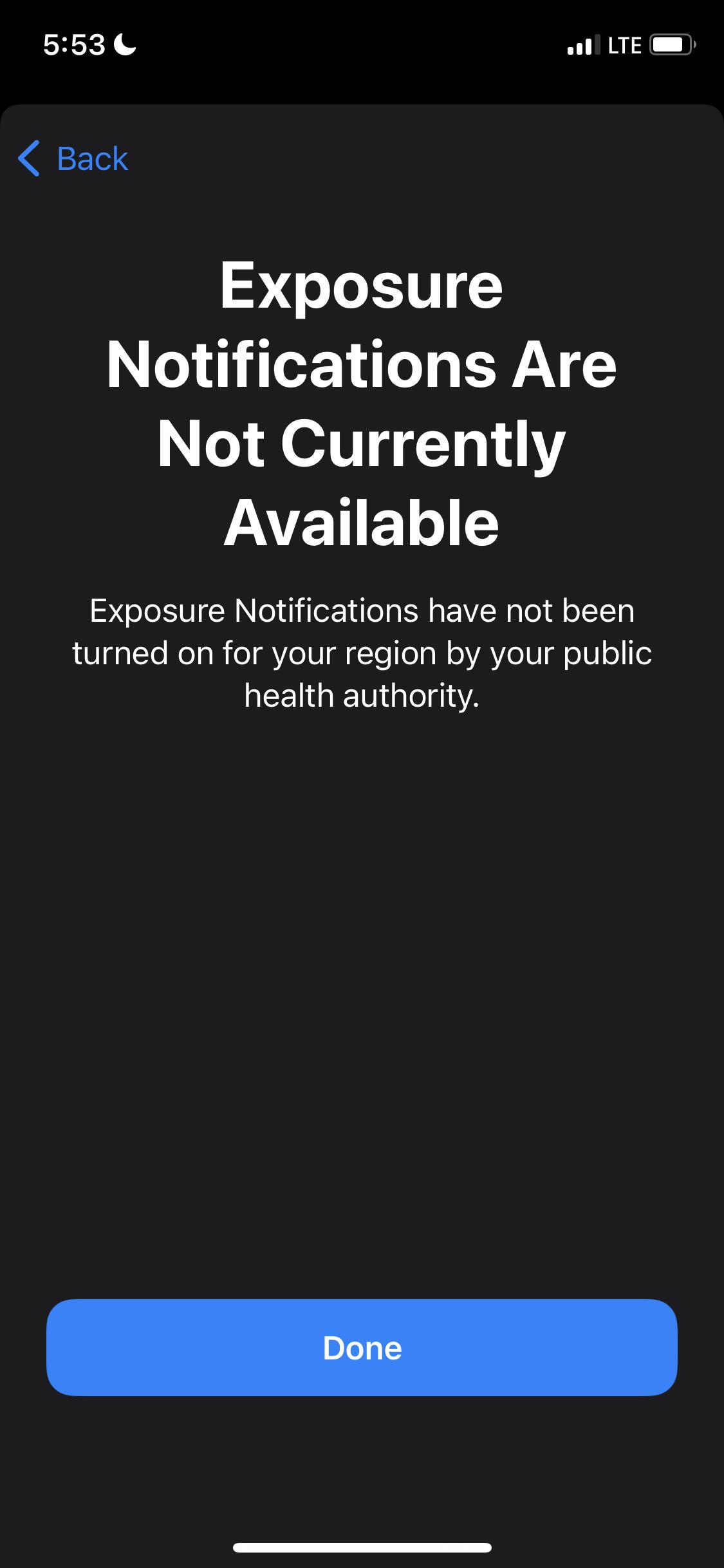 Apple added Exposure Notifications for the virus at one