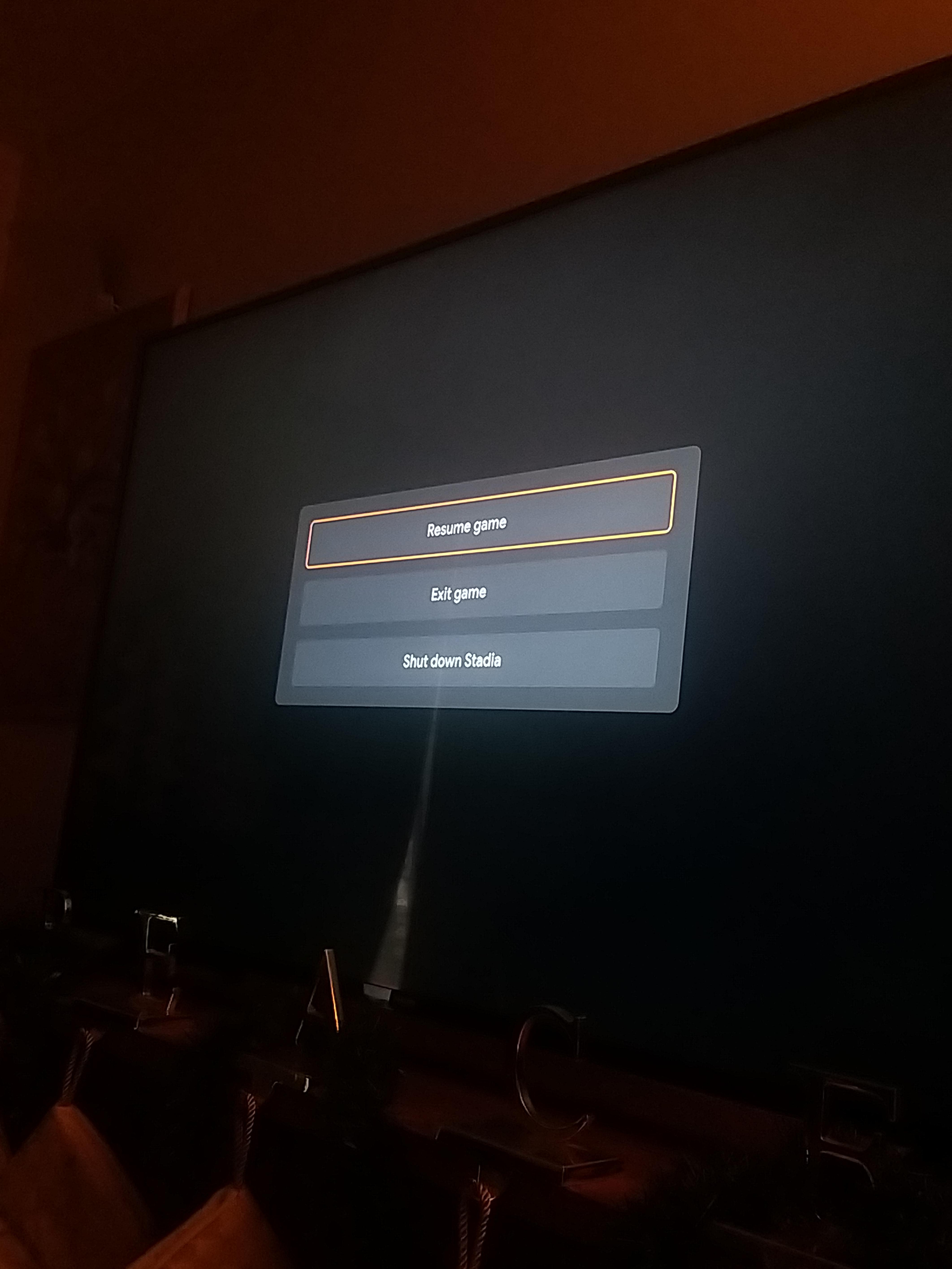 Anyone else get stuck on this screen? Details in comments Stadia