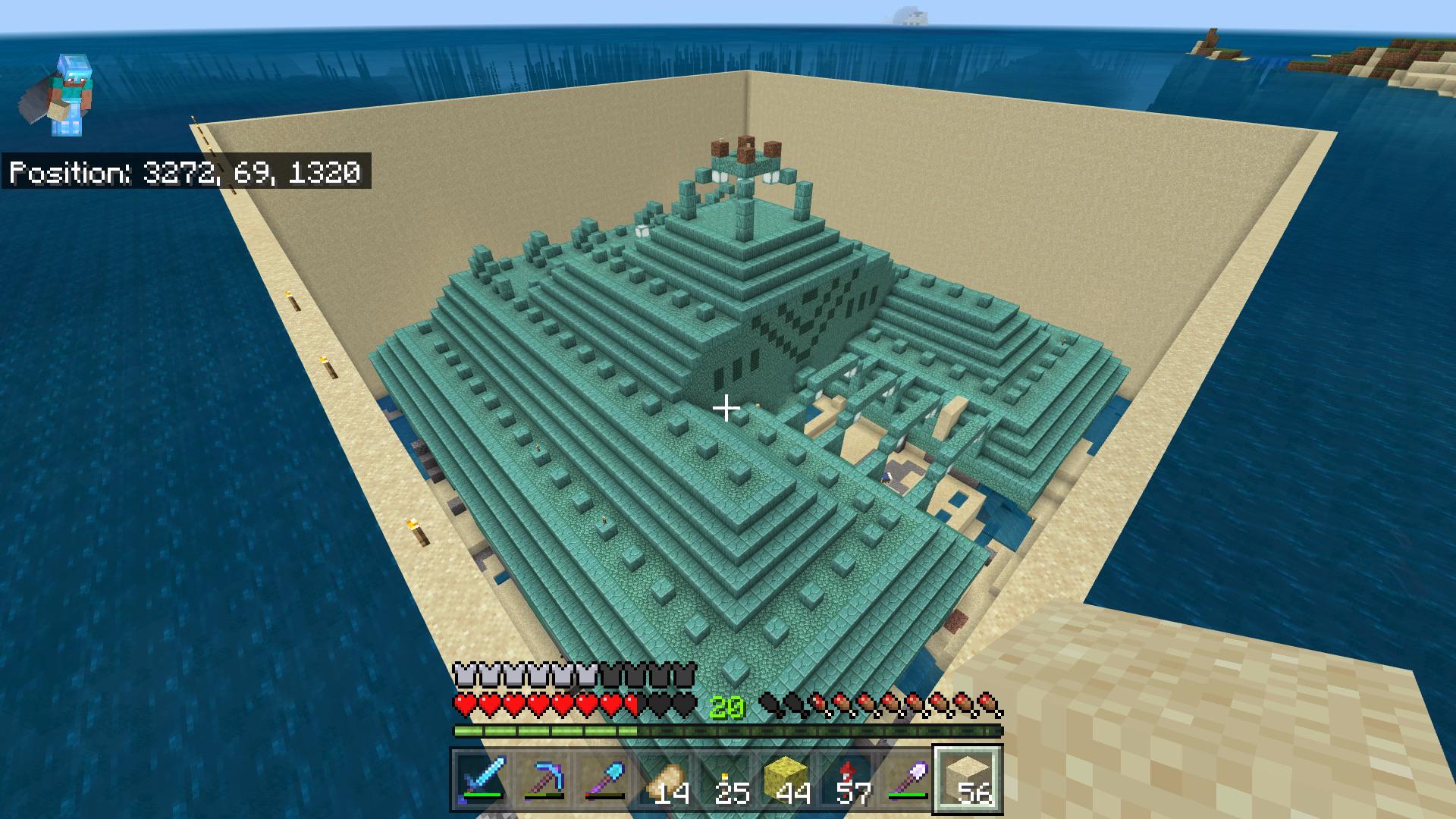 Okay, I just finished draining the inside and outside of my ocean monument and was planning on