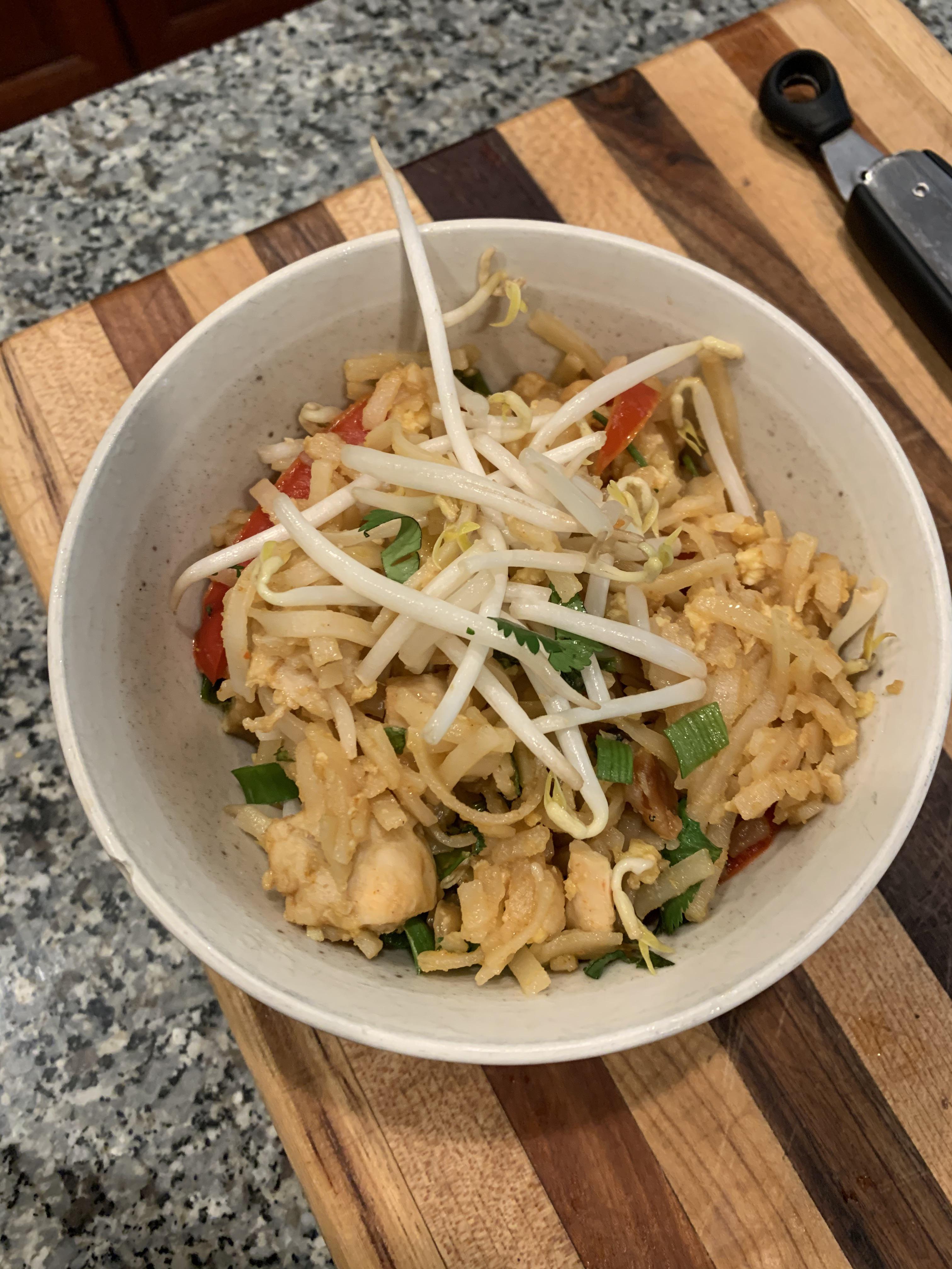 I didn’t get a picture last night so, leftover pad Thai from scratch