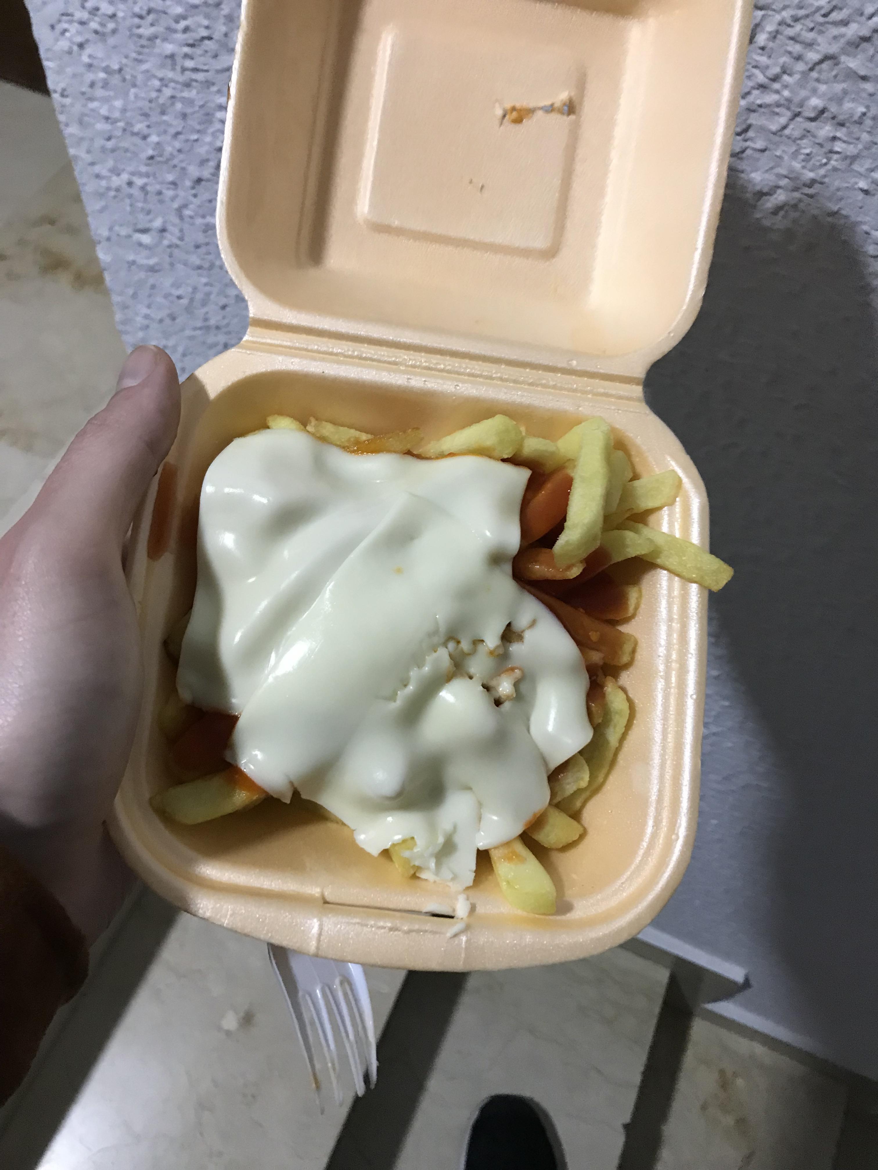 I’m on a semester abroad in Spain I asked for cheesy chips from a