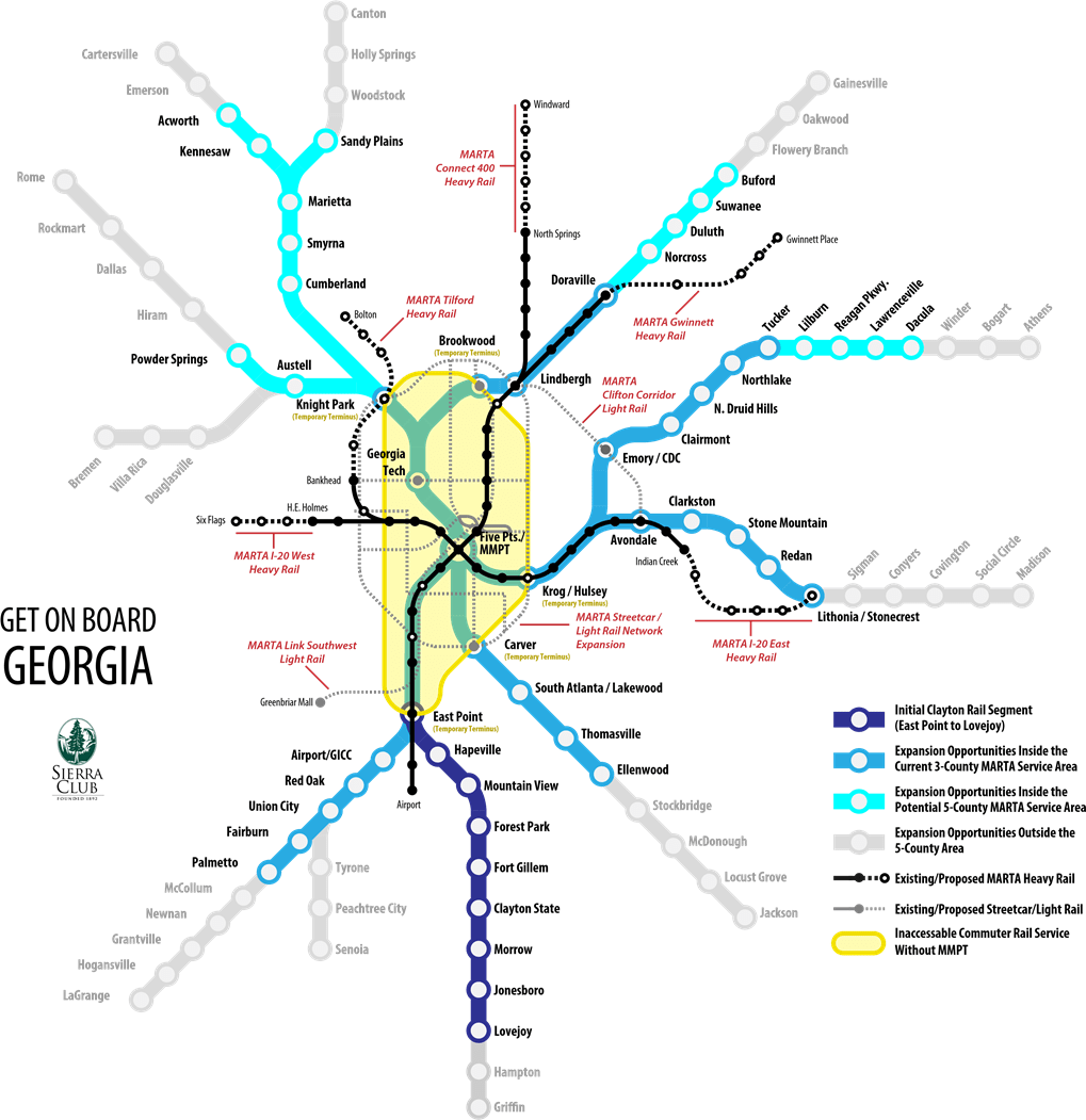 Active Railroad Crossing Atlanta Map ARC projects Metro Atlanta's population to grow by 2.9 million