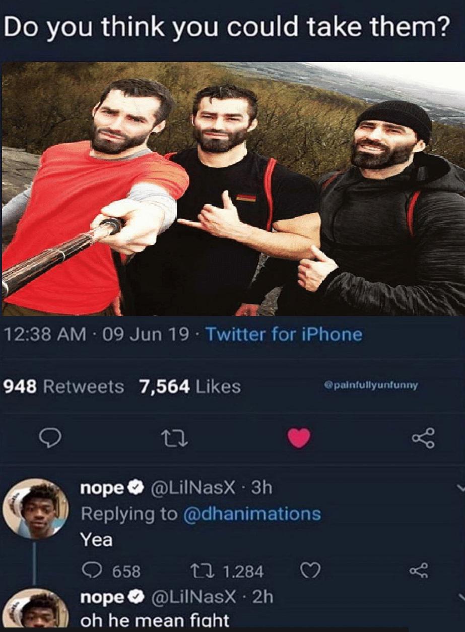 Giga Chad with his brothers Giga Brad and Giga Bradley r/memes