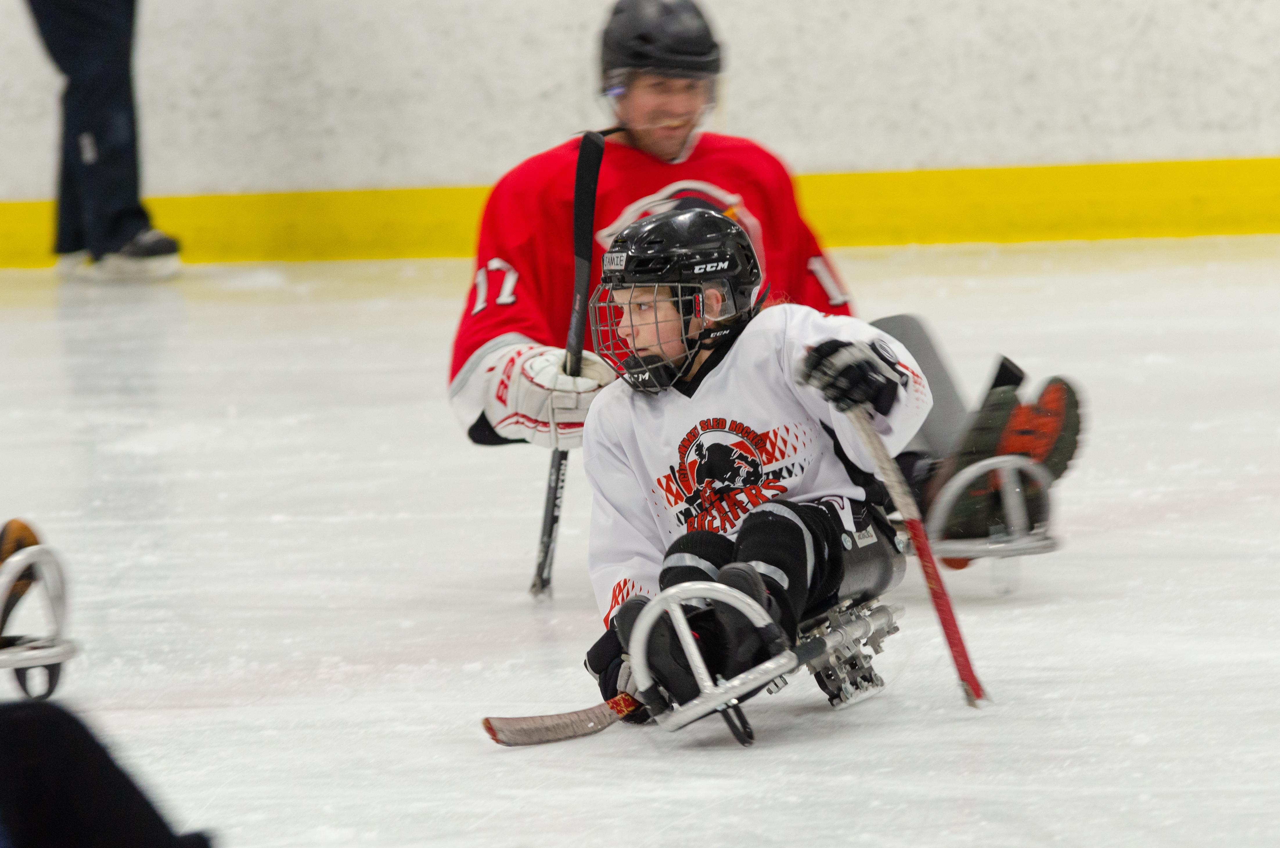 Jamie, IceBreakers sled hockey team, 2019 r/sportsphotography