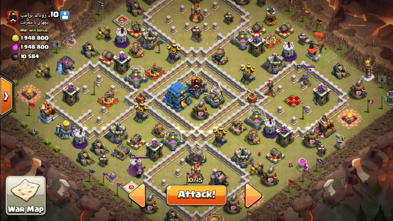 Can a witch slap form 4o clock with log launcher and bats 3 star this