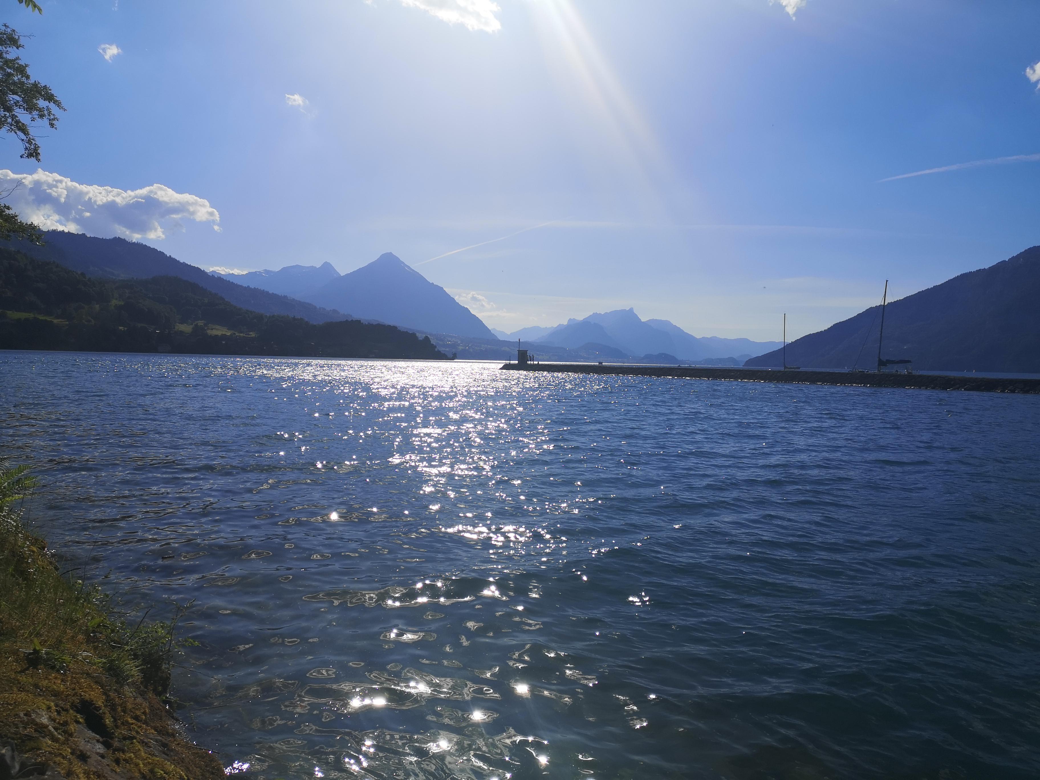 The Thunersee as seen from Interlaken. Love living in Switzerland r