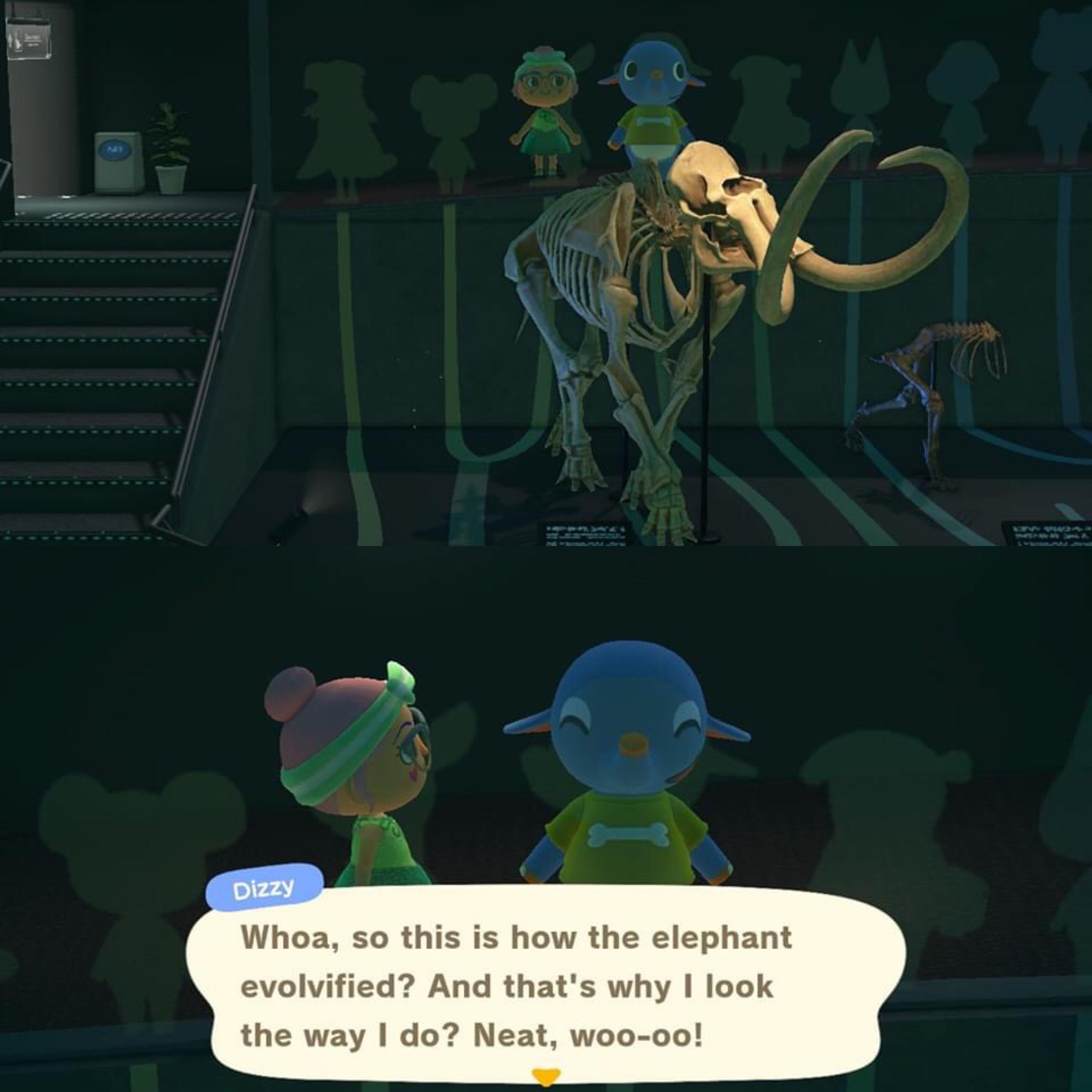 Finally got to see a villager in one of their spots at the museum! r