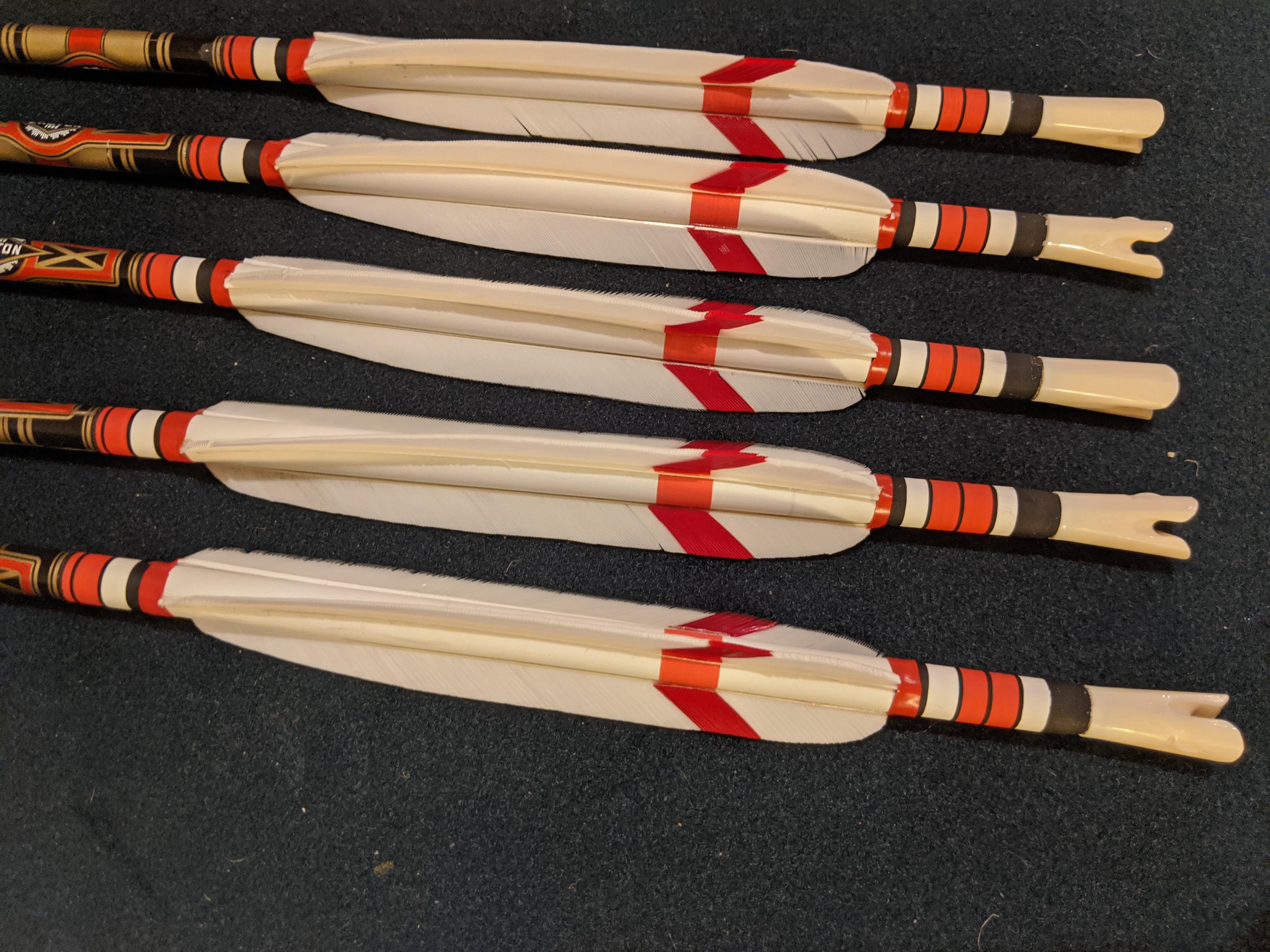 An Englishman's fletching for shooting Korean Traditional Archery. r