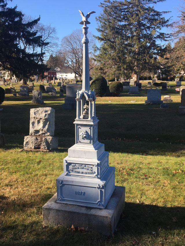 An exceptionally detailed grave in Bridge Street Cemetery, Northampton