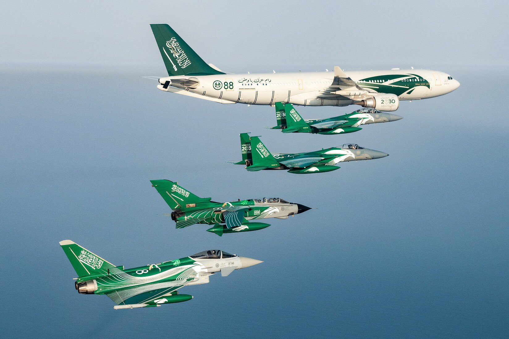 Royal Saudi Air Force MRTT, F15, Tornado, and Typhoon sporting special
