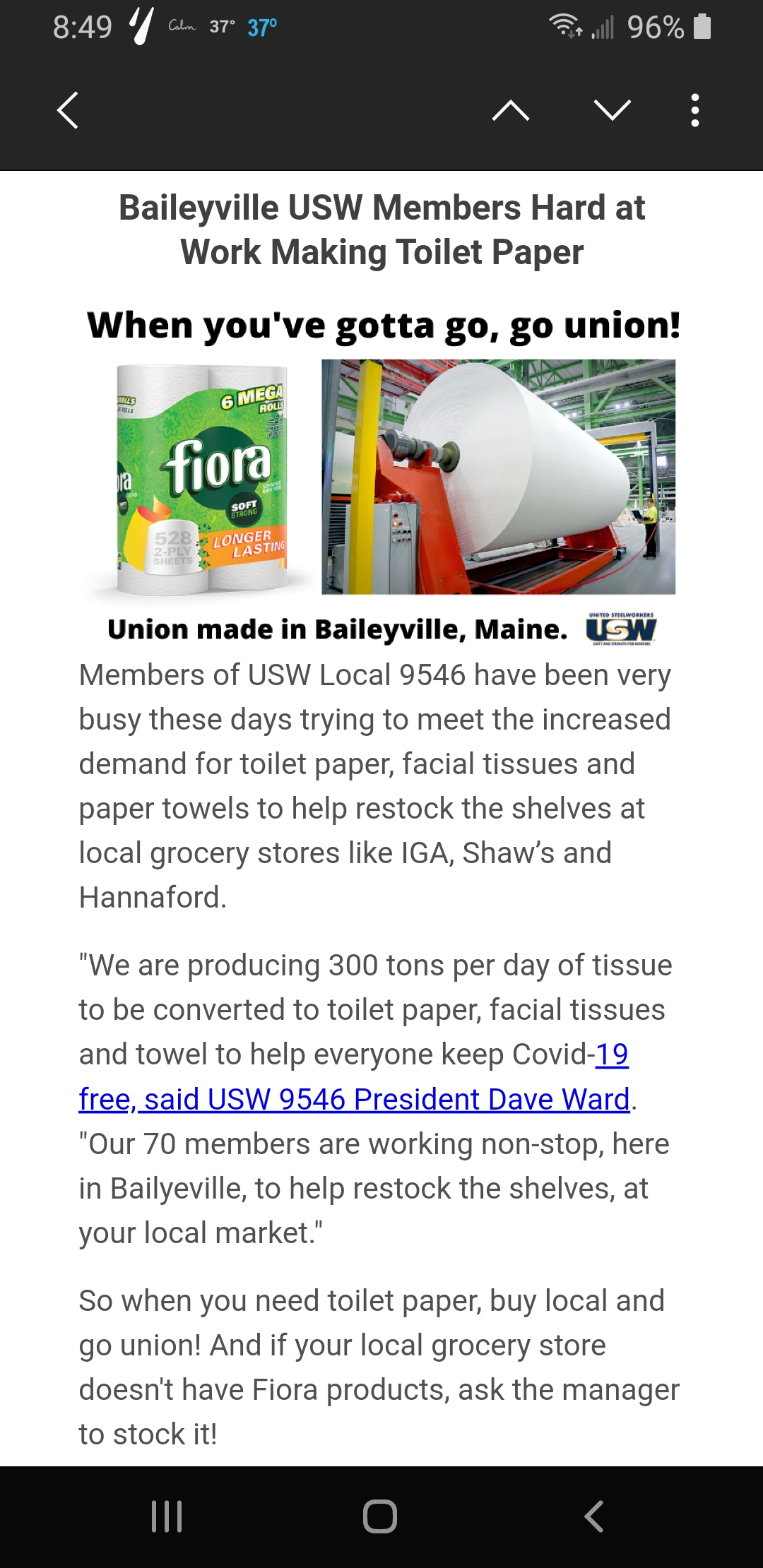 Maine/Union made Toilet Paper r/Maine