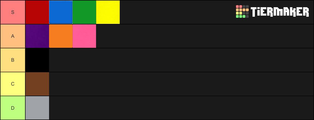 Colors tier list tierlists