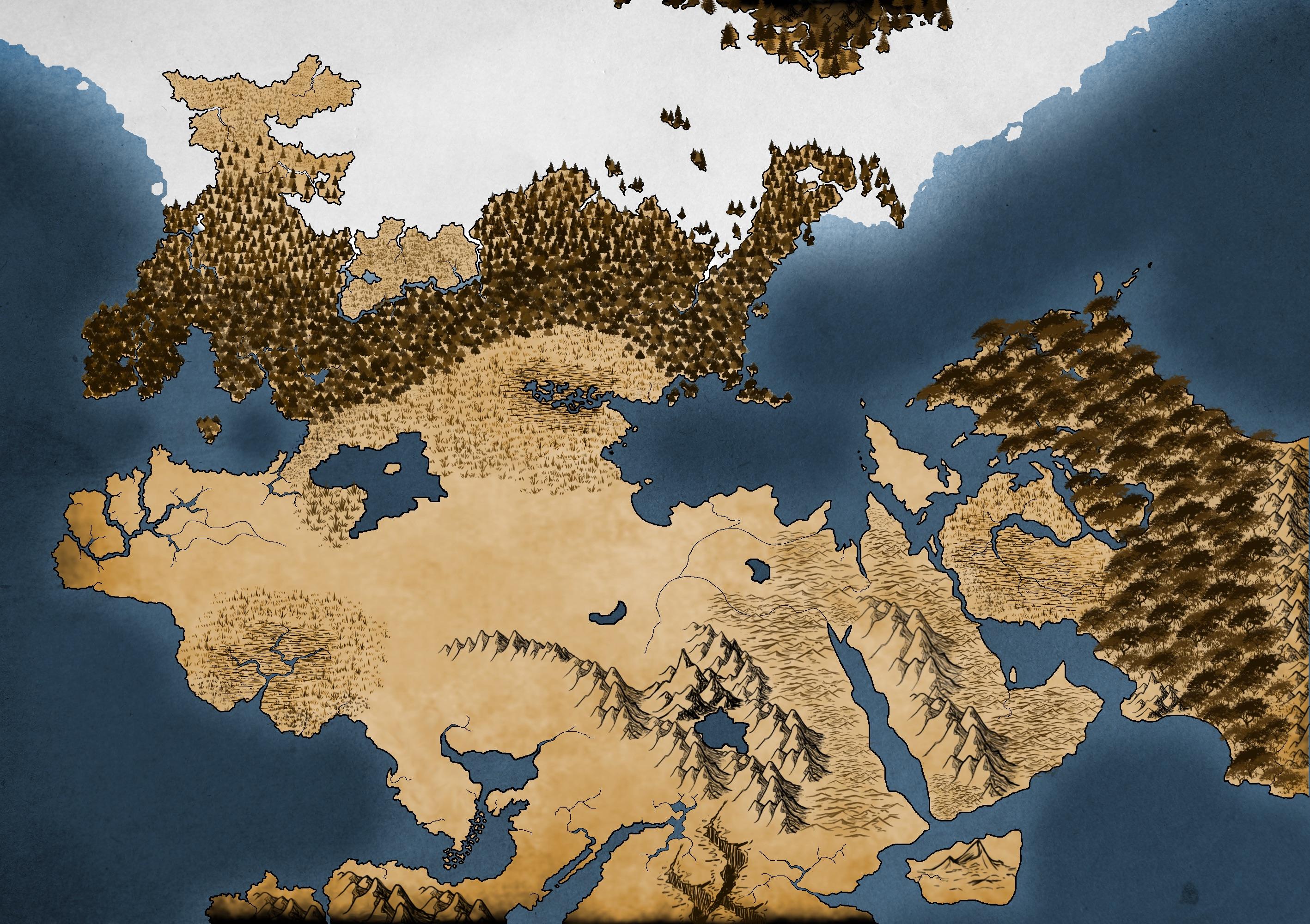 [OC] I made a map for my players but haven't found any good Gimp