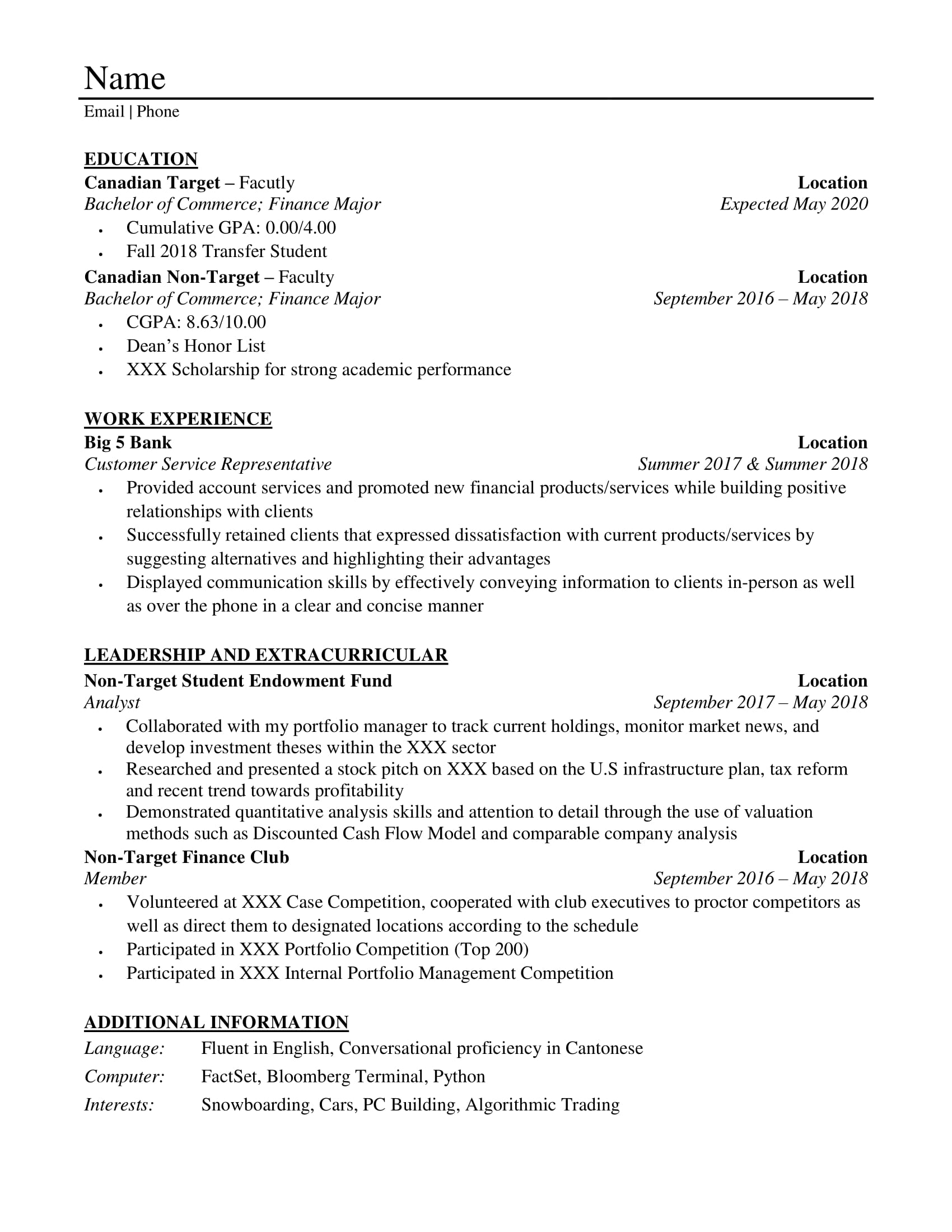 Best Transfer Student Resume Sample 13 Resume for Transfer Students