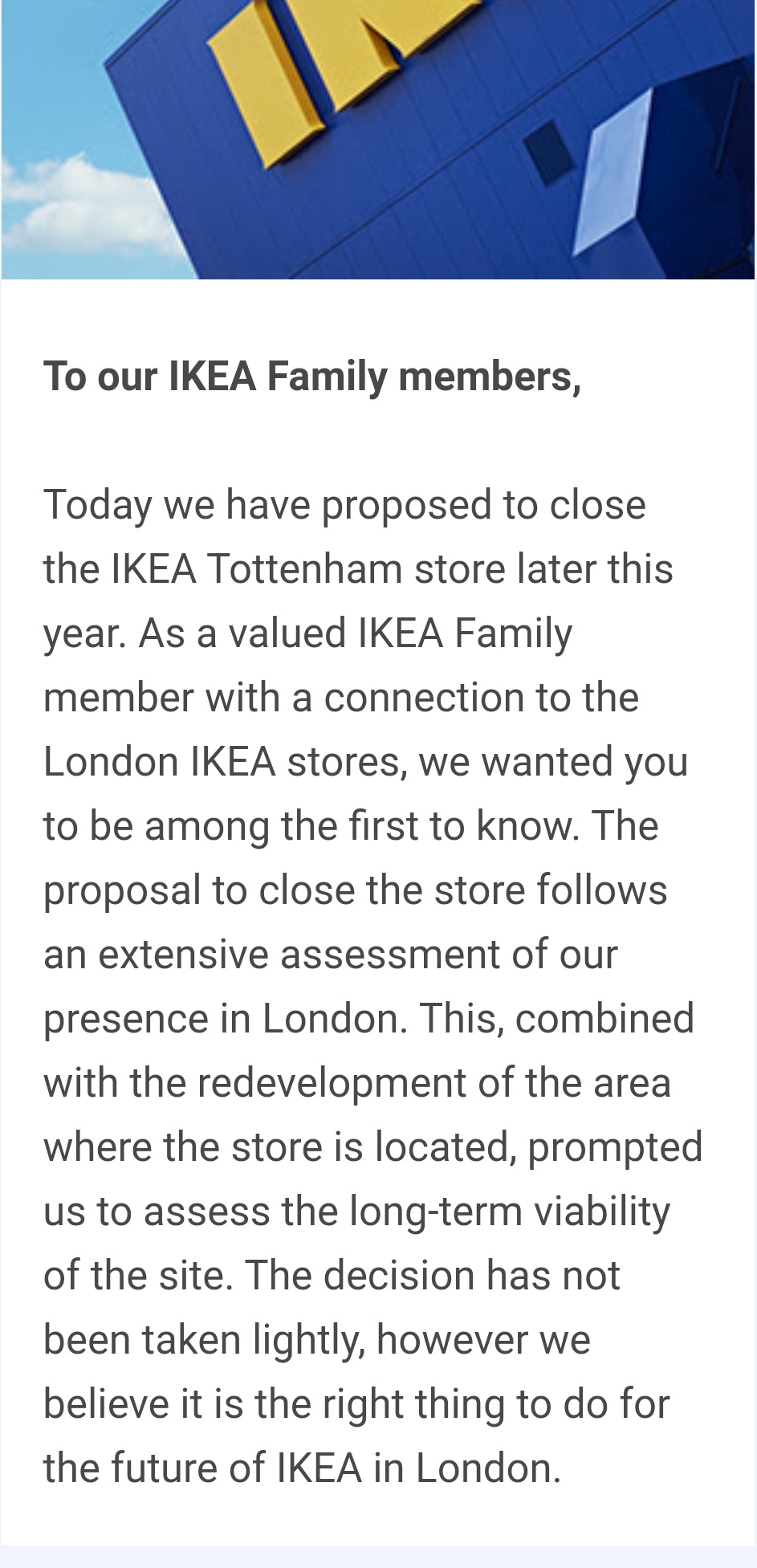 What do you think about IKEA closing their Tottenham store? r/london