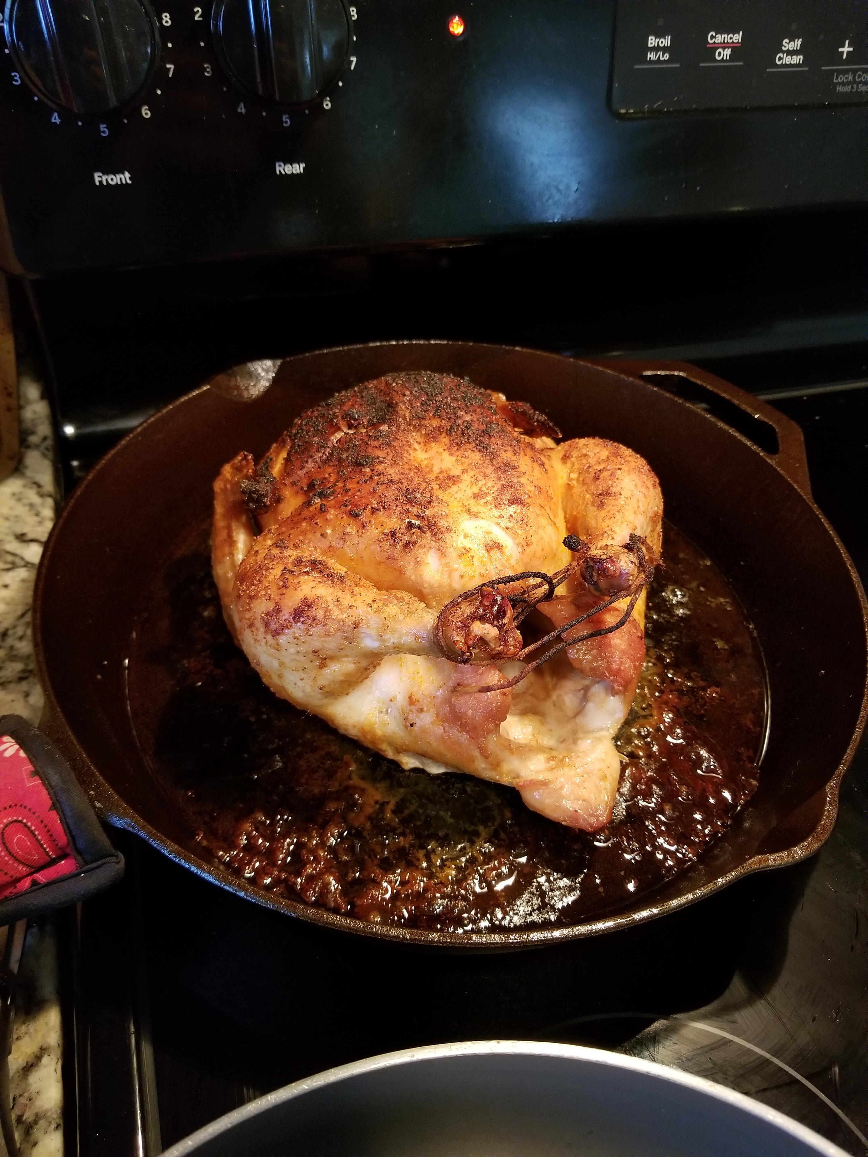 Roasted a chicken in my cast iron r/castiron