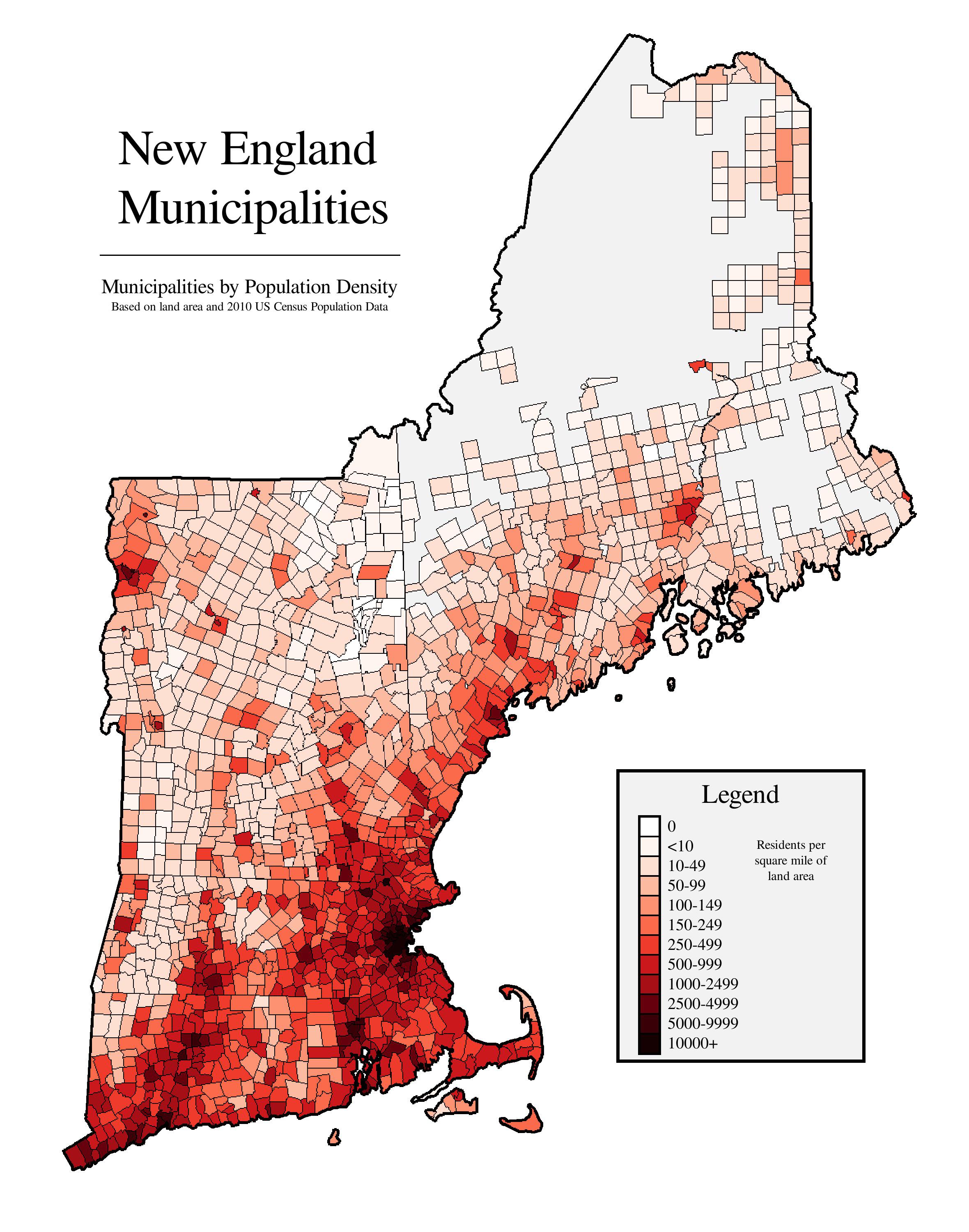 New England population density r/MapPorn