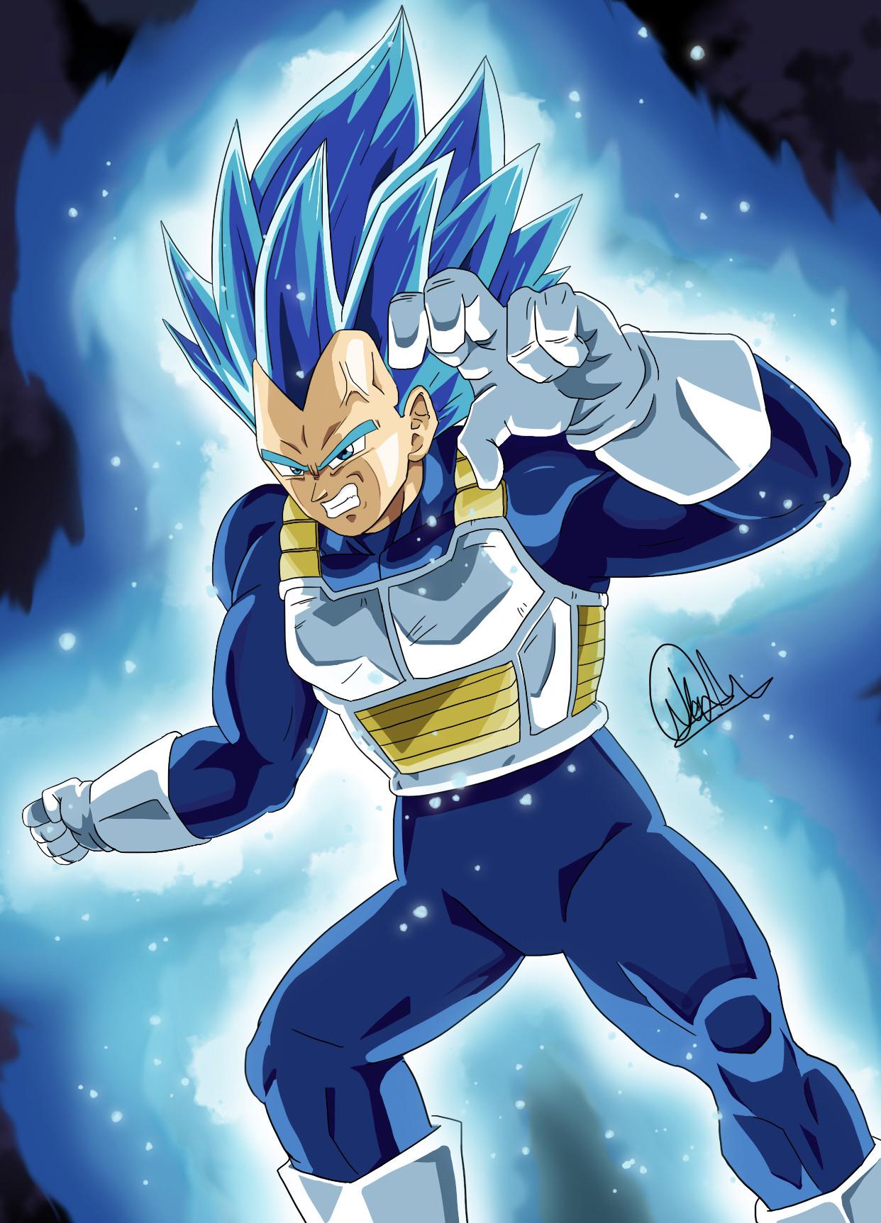 Vegeta Beyond Super Saiyan Blue digital drawing by me. r/Dragonballsuper