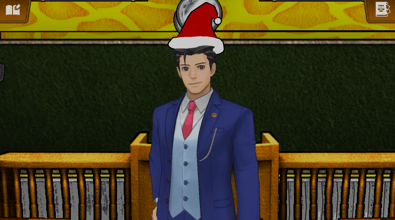 Merry Christmas from Phoenix Wright stuck in Hope's Peak Academy! (PW