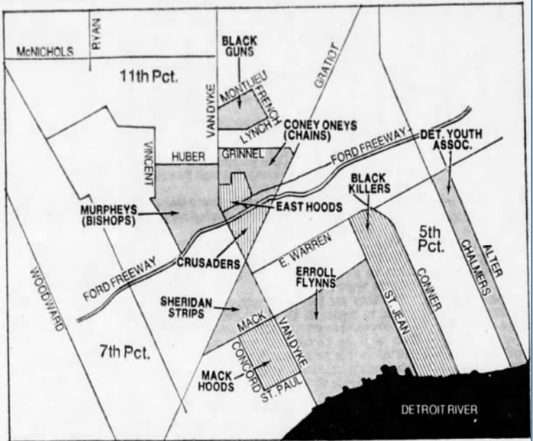 Old Ass East Detroit Gang Map CrimeInTheD
