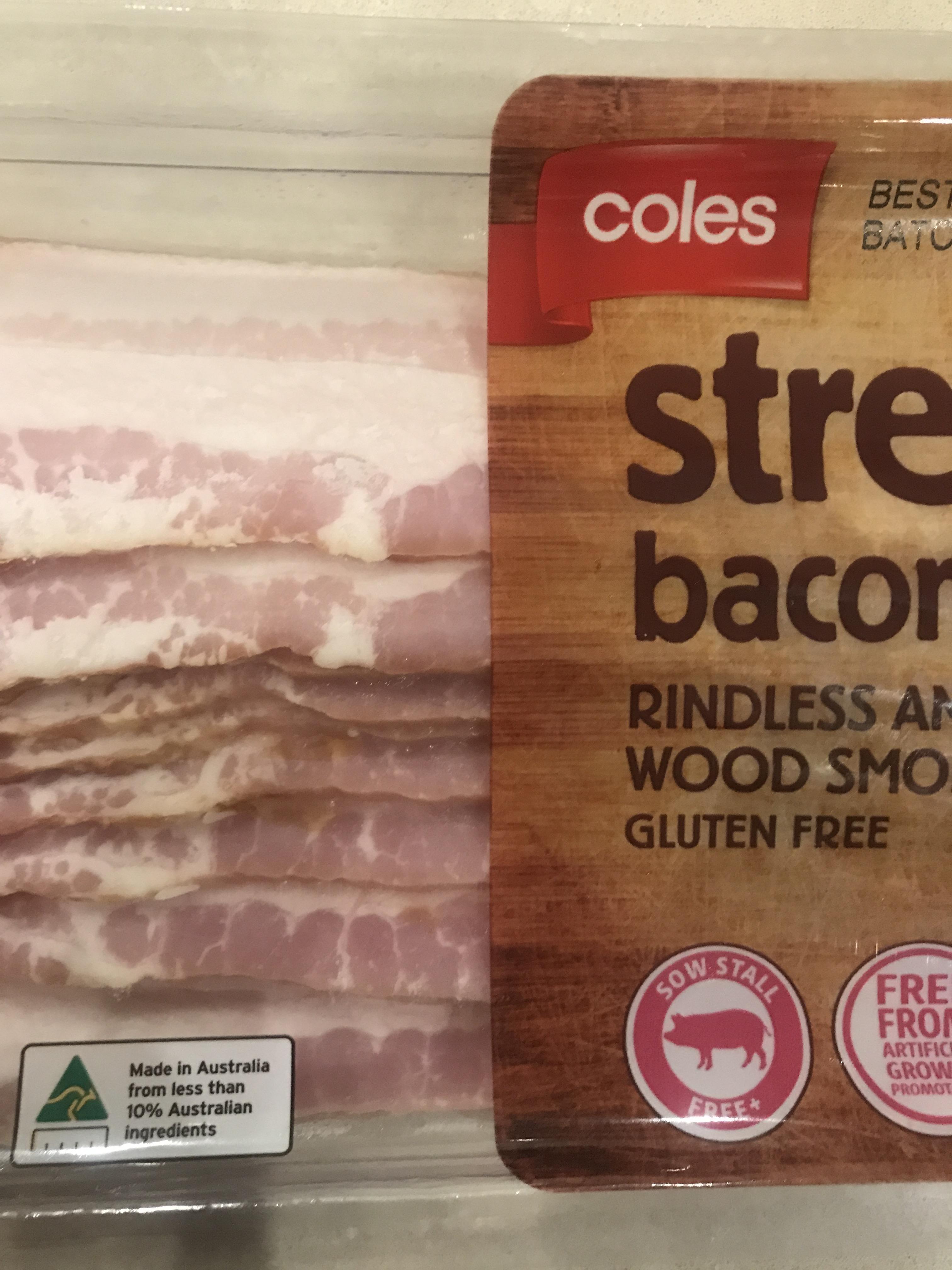 Bacon made in Australia. With less than 10 Australian ingredients. How
