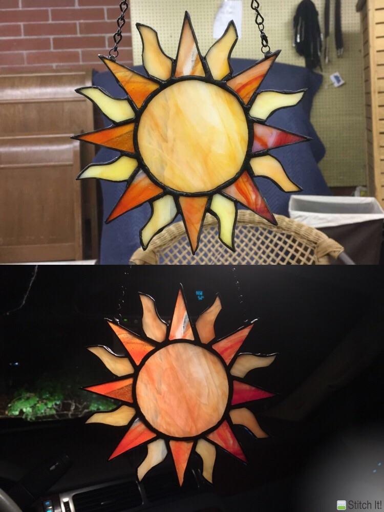 A stained glass suncatcher I made r/somethingimade