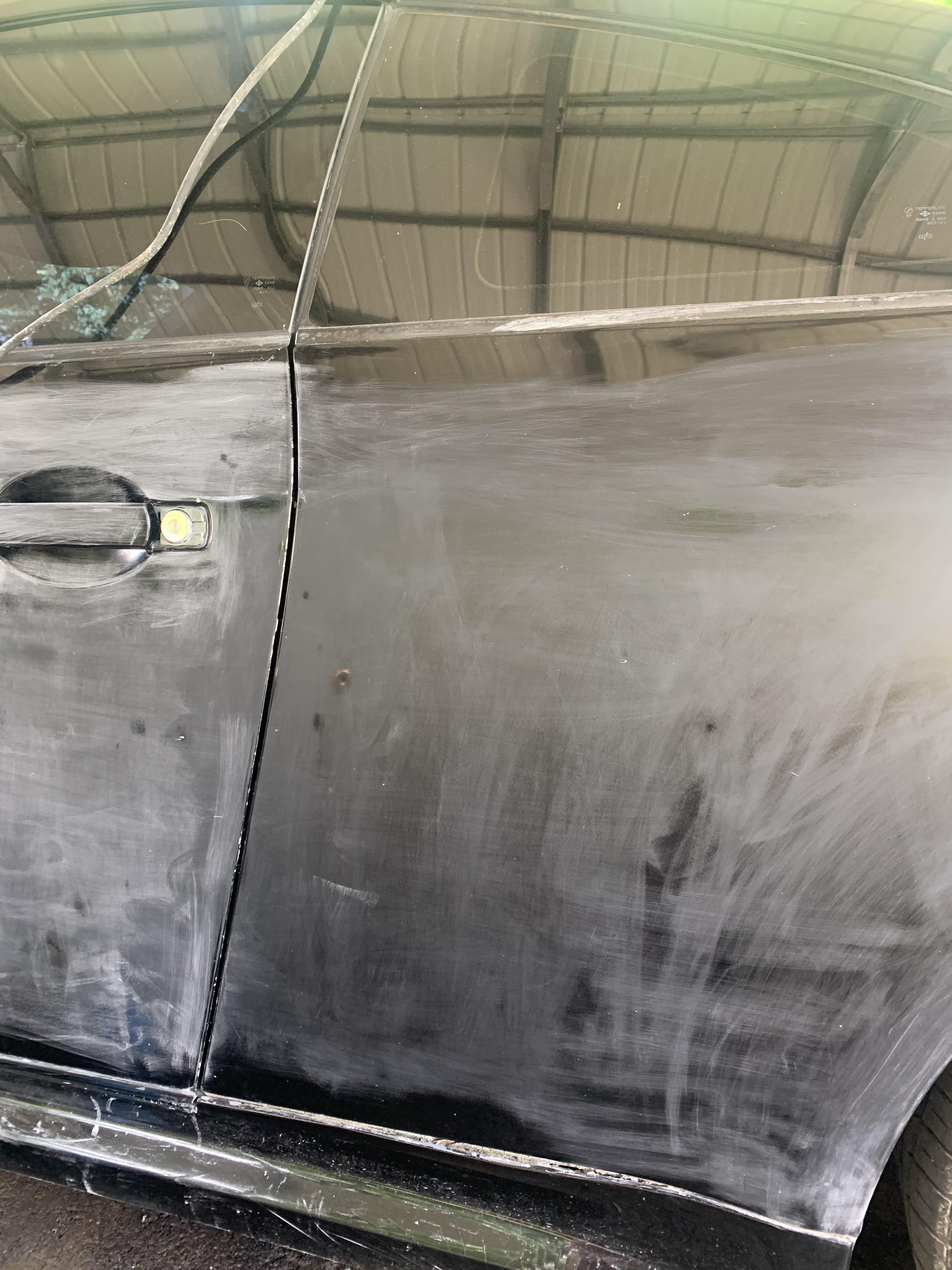 Painting project car over clear coat. Am I scuffing this enough for