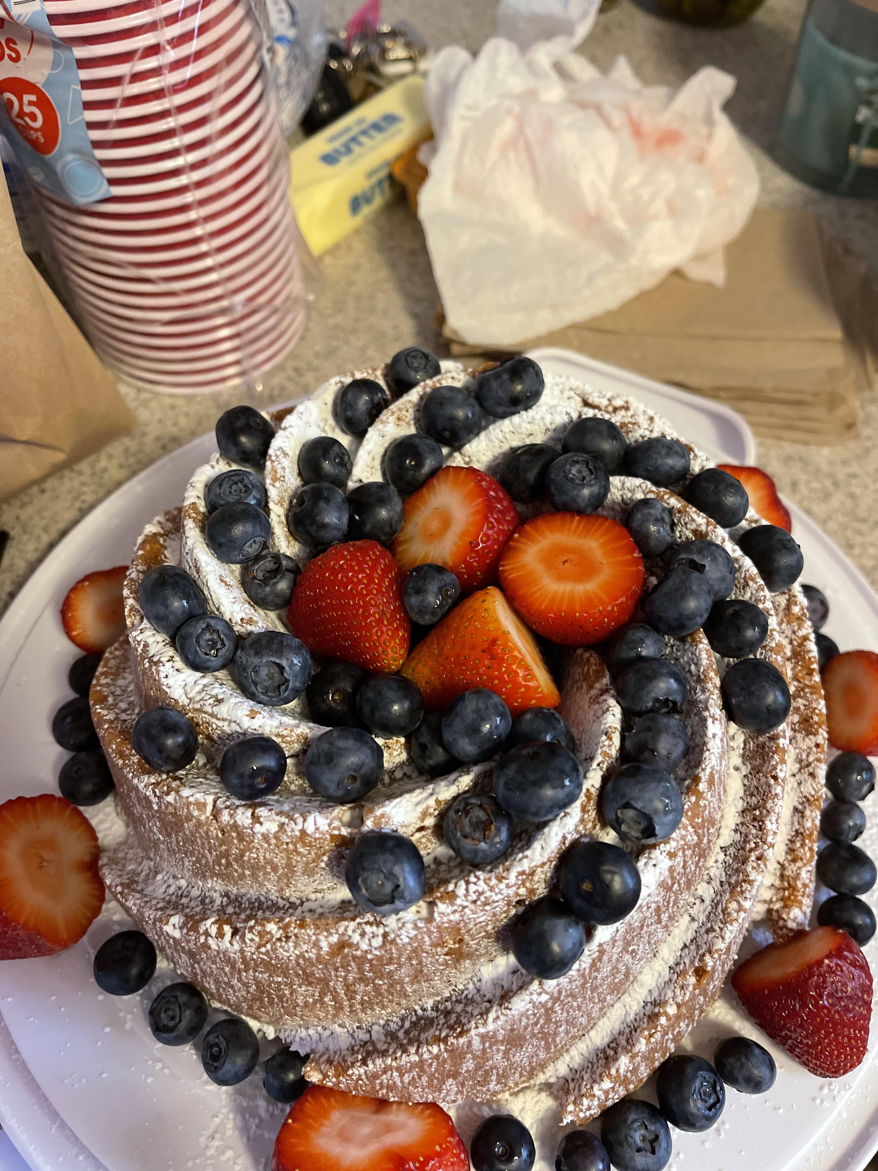 Made the viral Whipping Cream Cake! She’s a little shabby, but the