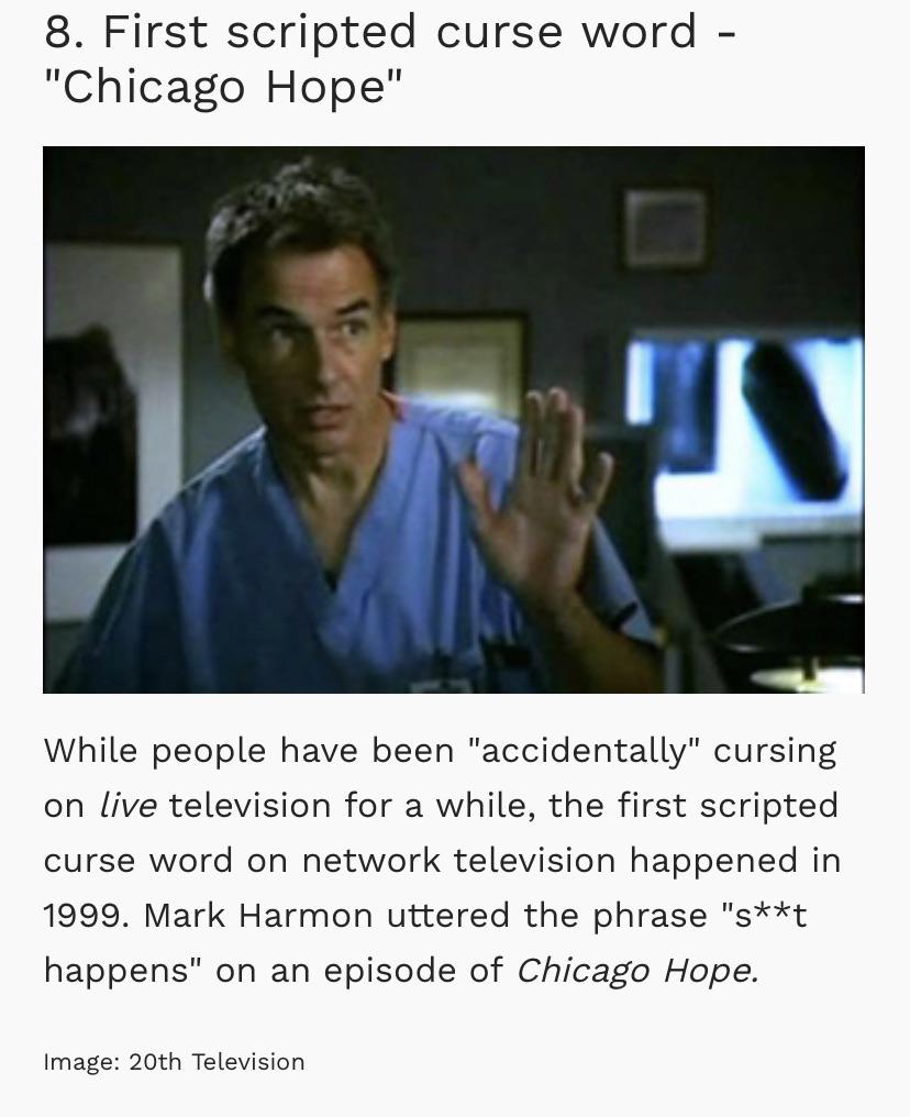 He said tv’s first scripted curse word r/NCIS