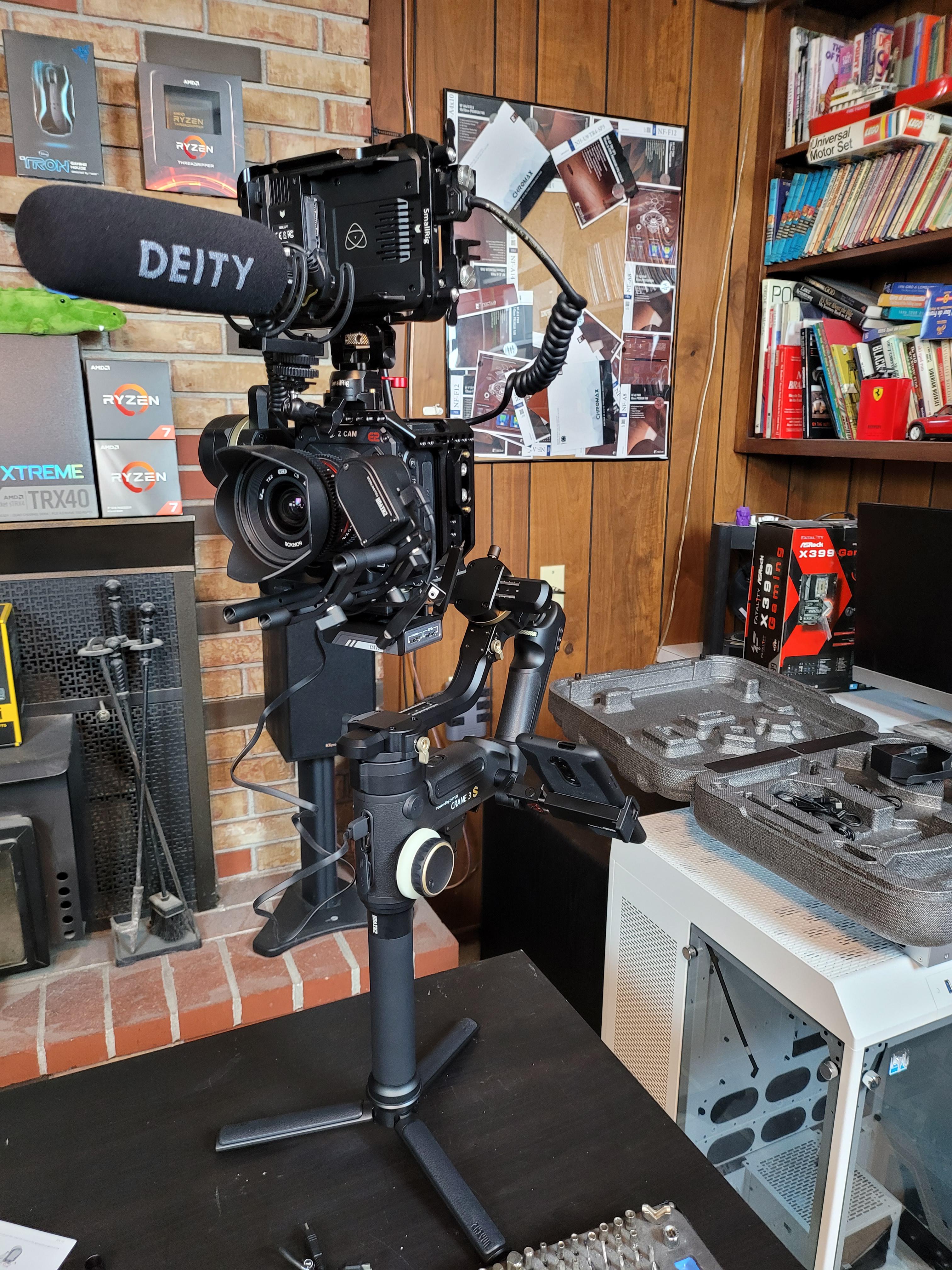Got the E2M4 all setup with the Crane 3S gimbal, so far it's an amazing setup r/zcam