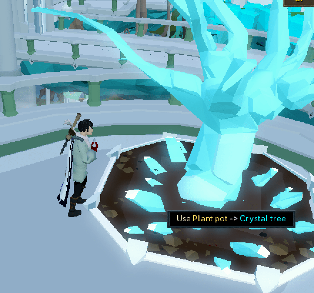 Allow us to fill our plant pots with soil from the crystal tree patch AFTER we grow a crystal