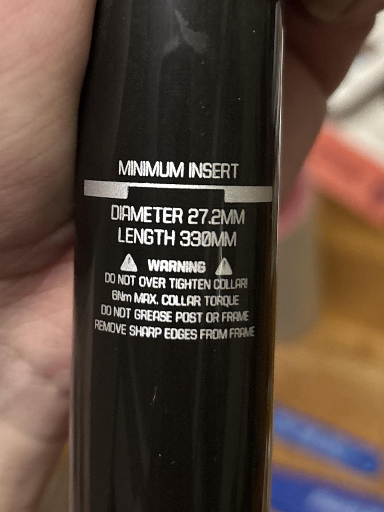 Torque Specs Carbon Seatpost r/bikewrench