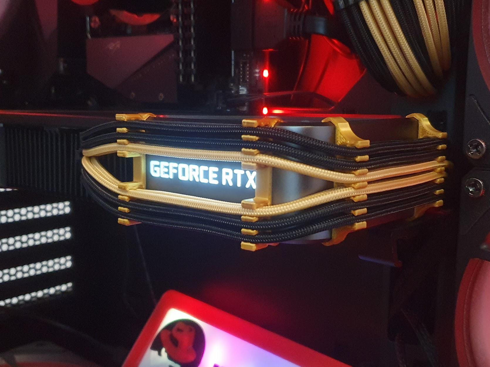 RTX 3080 FE with custom cables and combs r/CableManagement